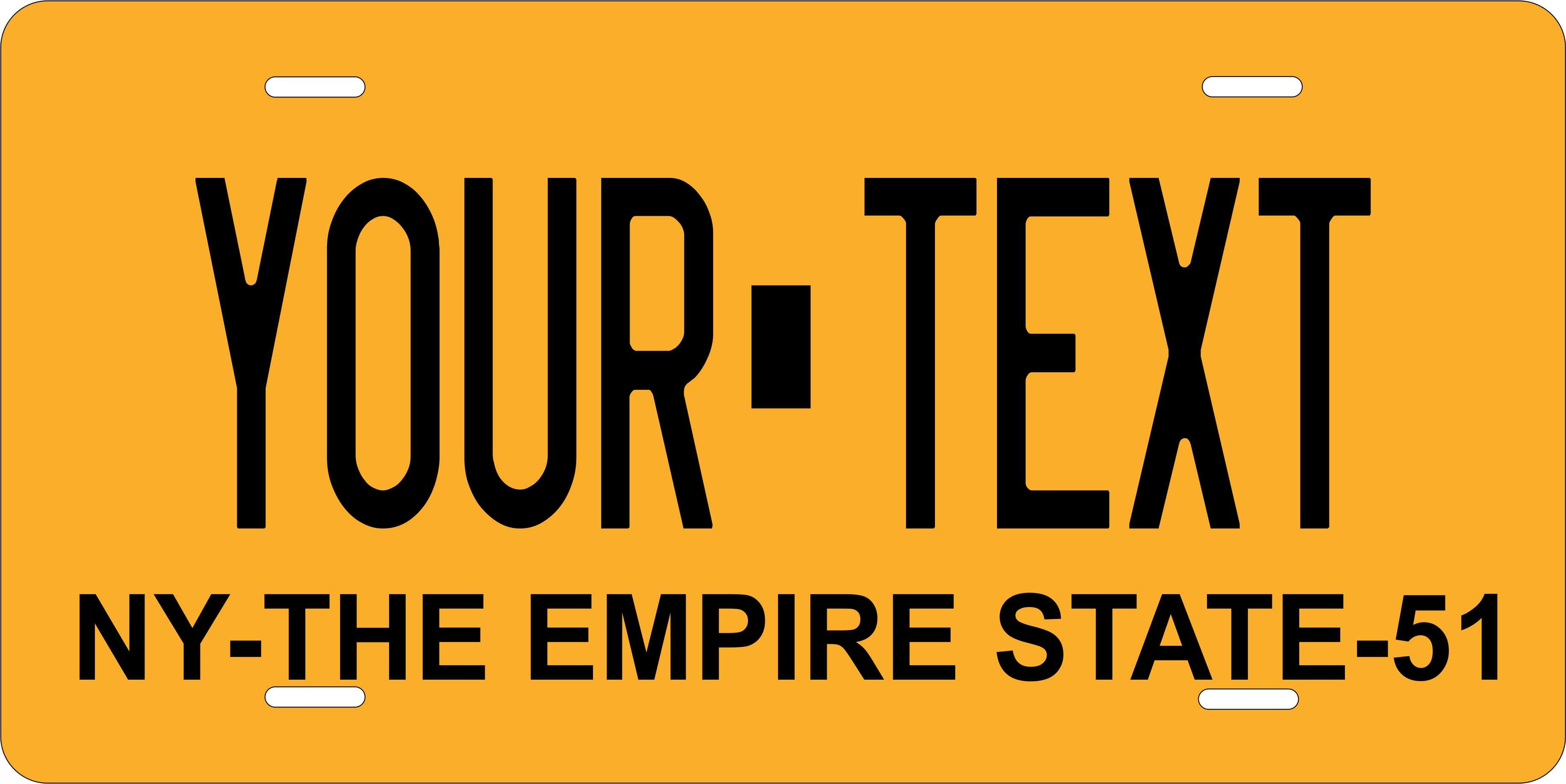 New York 1951 License Plate Personalized Novelty Fun Car Bike Motorcycle