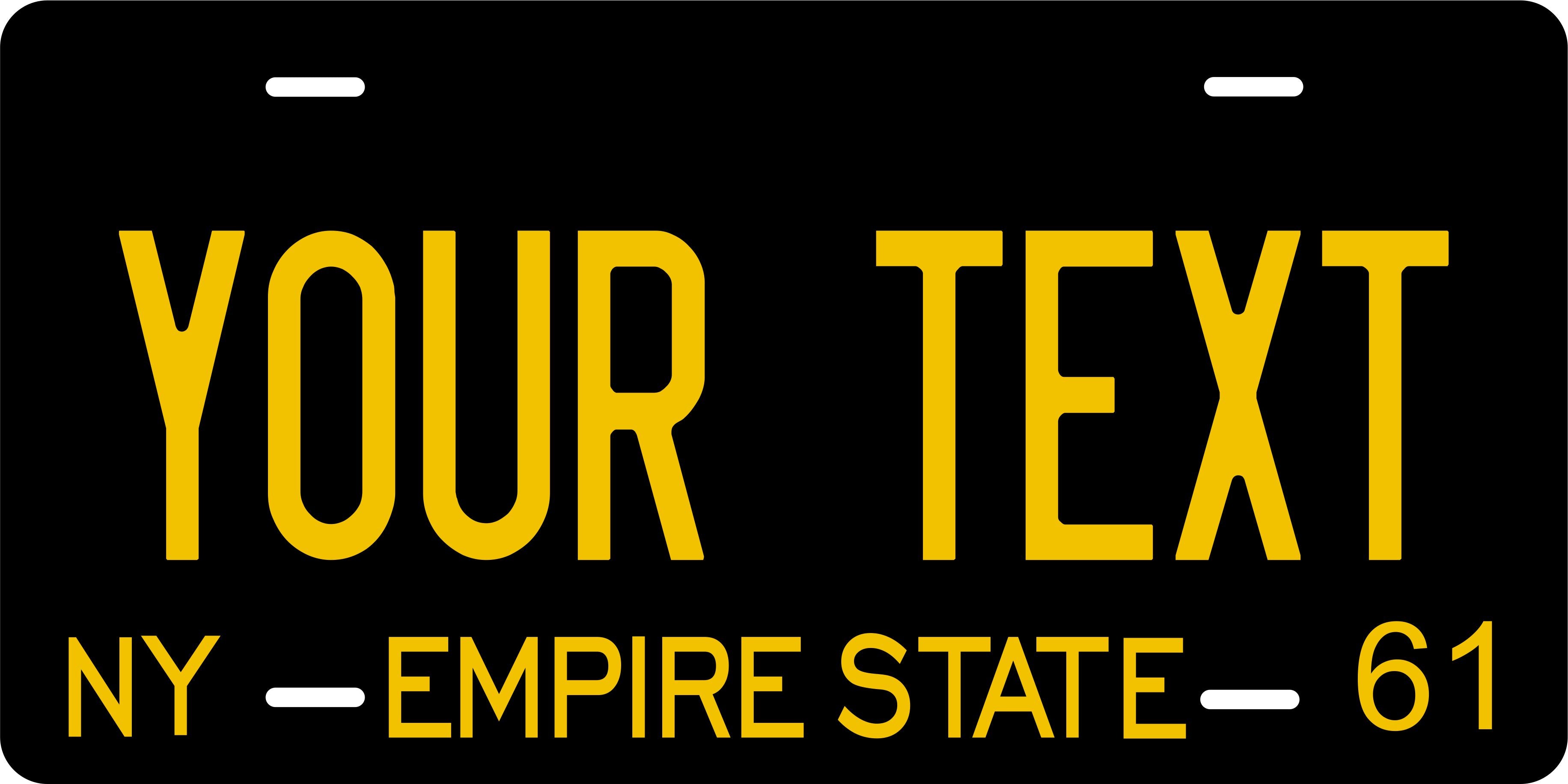 New York 1961 License Plate Personalized Novelty Fun Car Bike Motorcycle