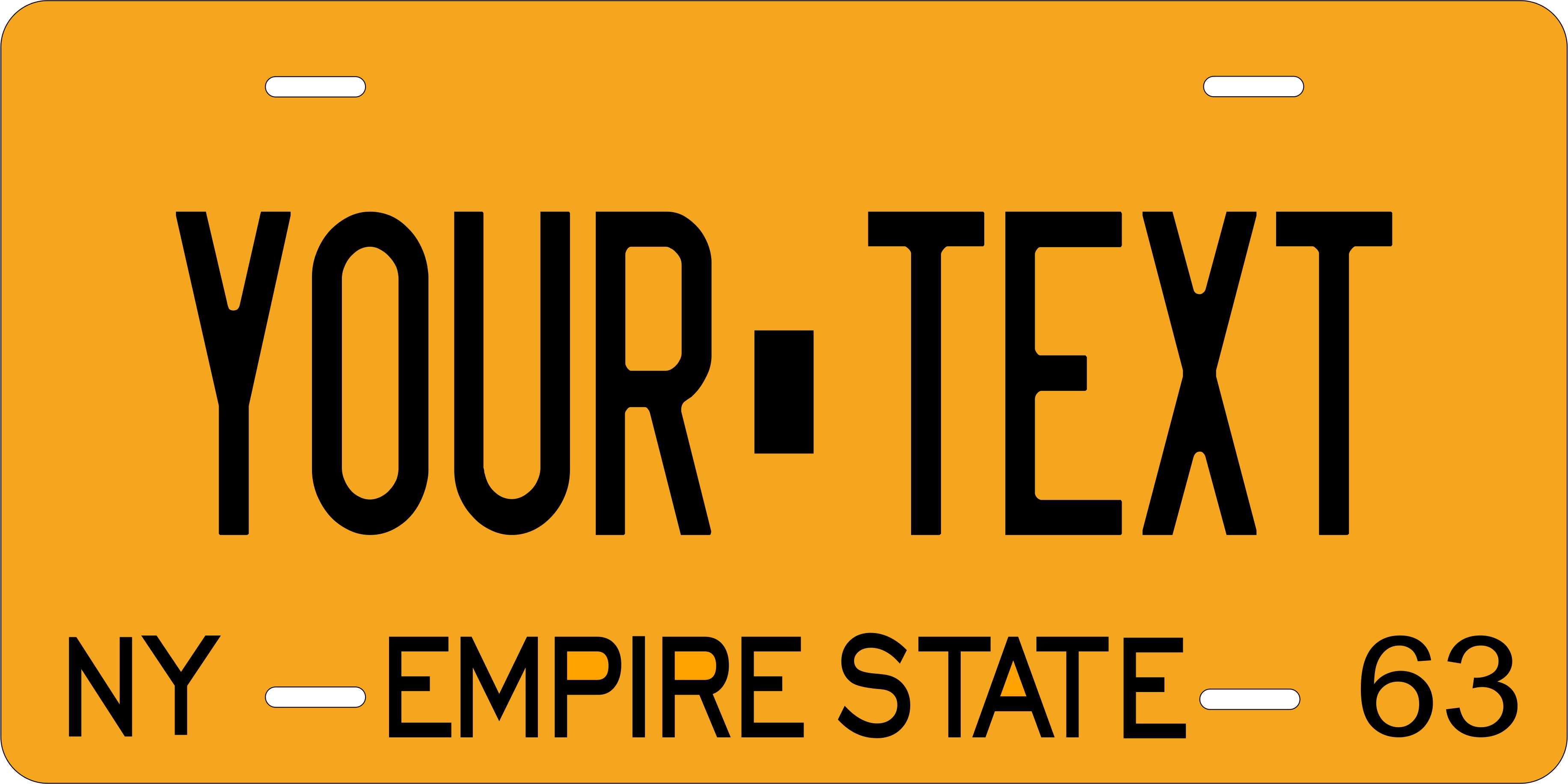 New York 1963 License Plate Personalized Novelty Fun Car Bike Motorcycle