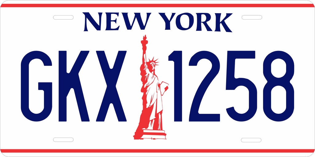 New York White Liberty License Plate Custom Novelty Fun Car Bike Motorcycle