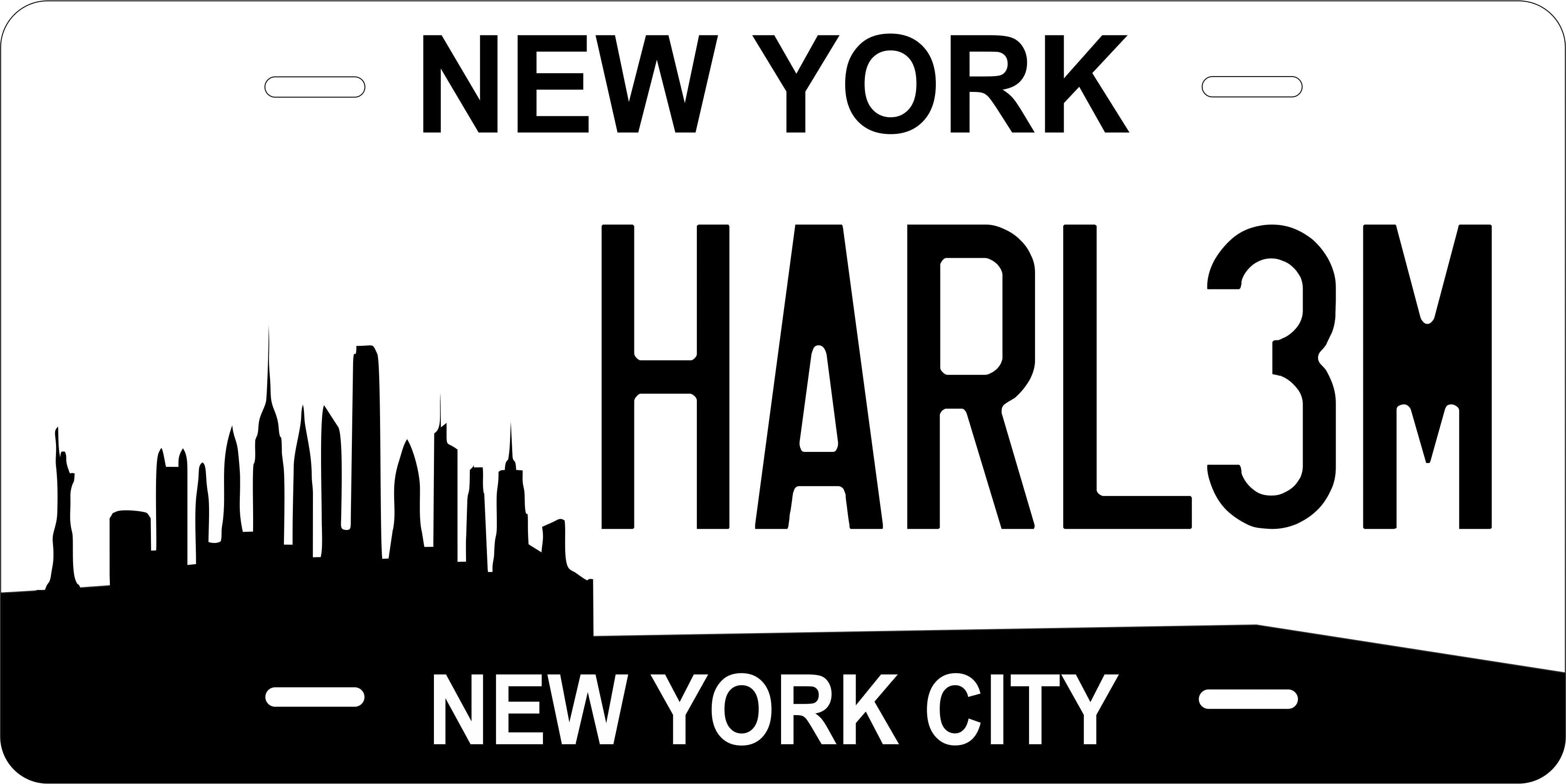 New York Black City sky License Plate Personalized Novelty Fun Car Bike Motorcycle