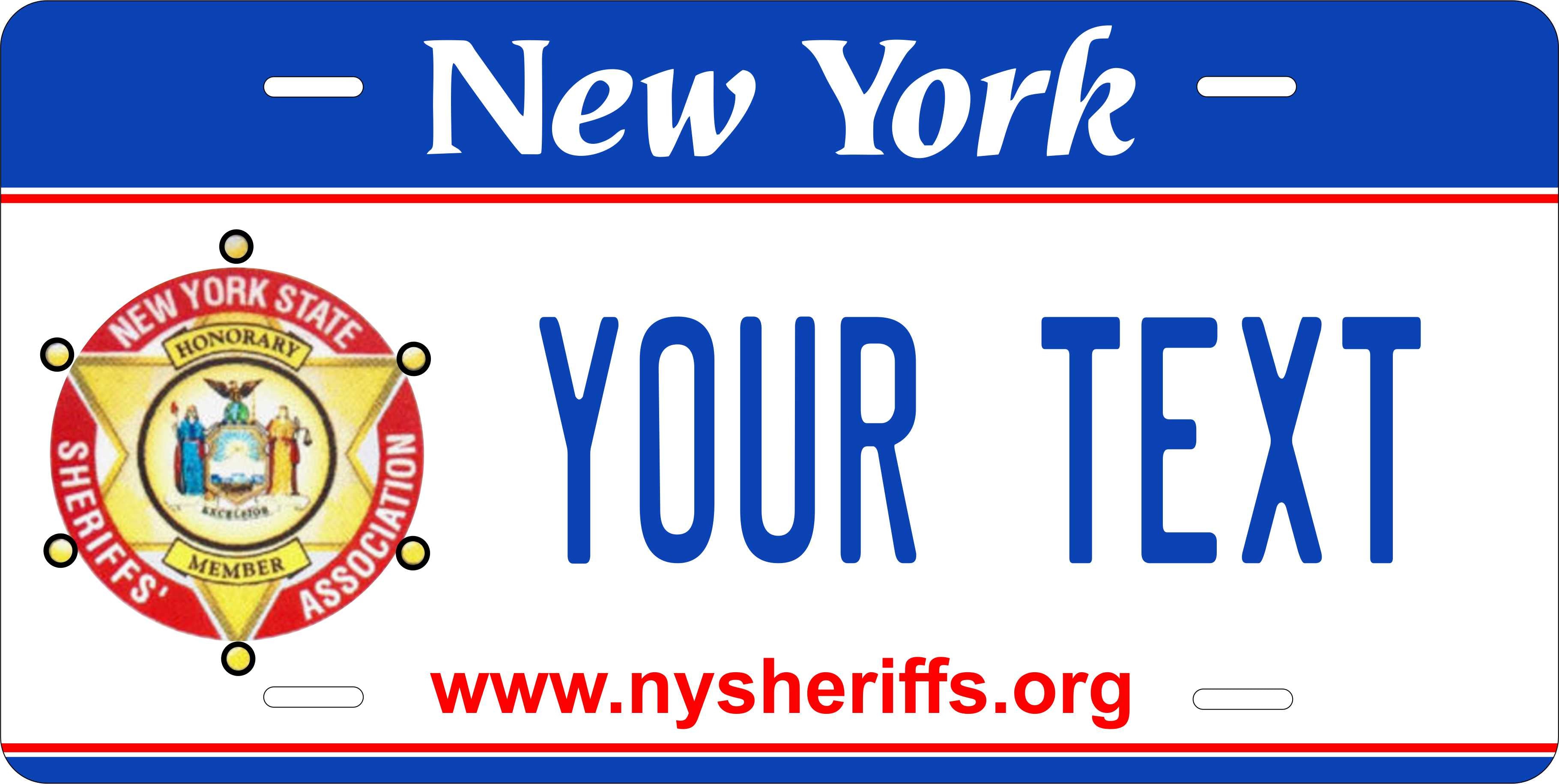 New York Sheriffs Association ver2 License Plate Personalized Novelty Fun Car Bike Motorcycle