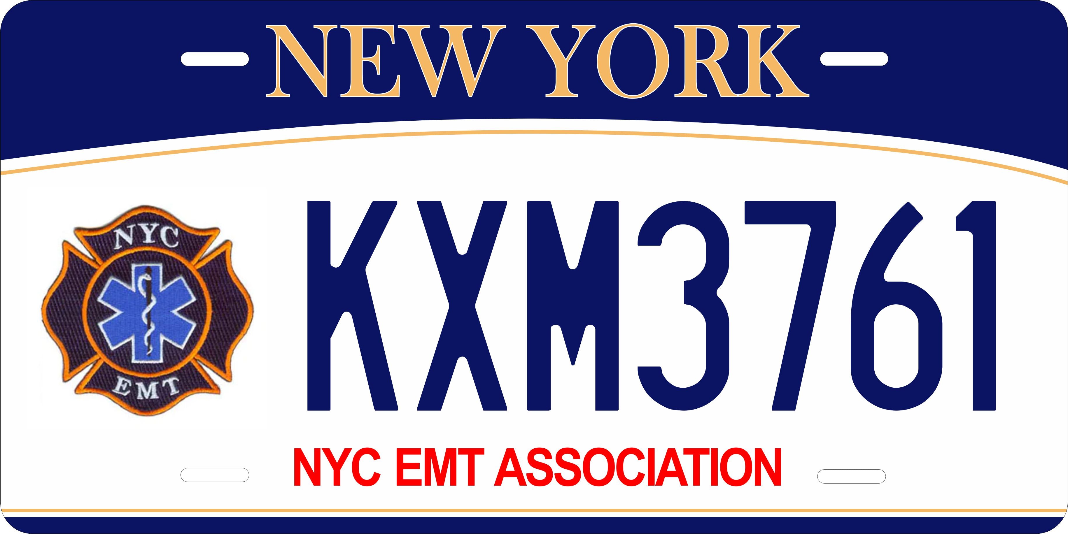 New York City EMT Association License Plate personalized Novelty Fun Car Bike Motorcycle