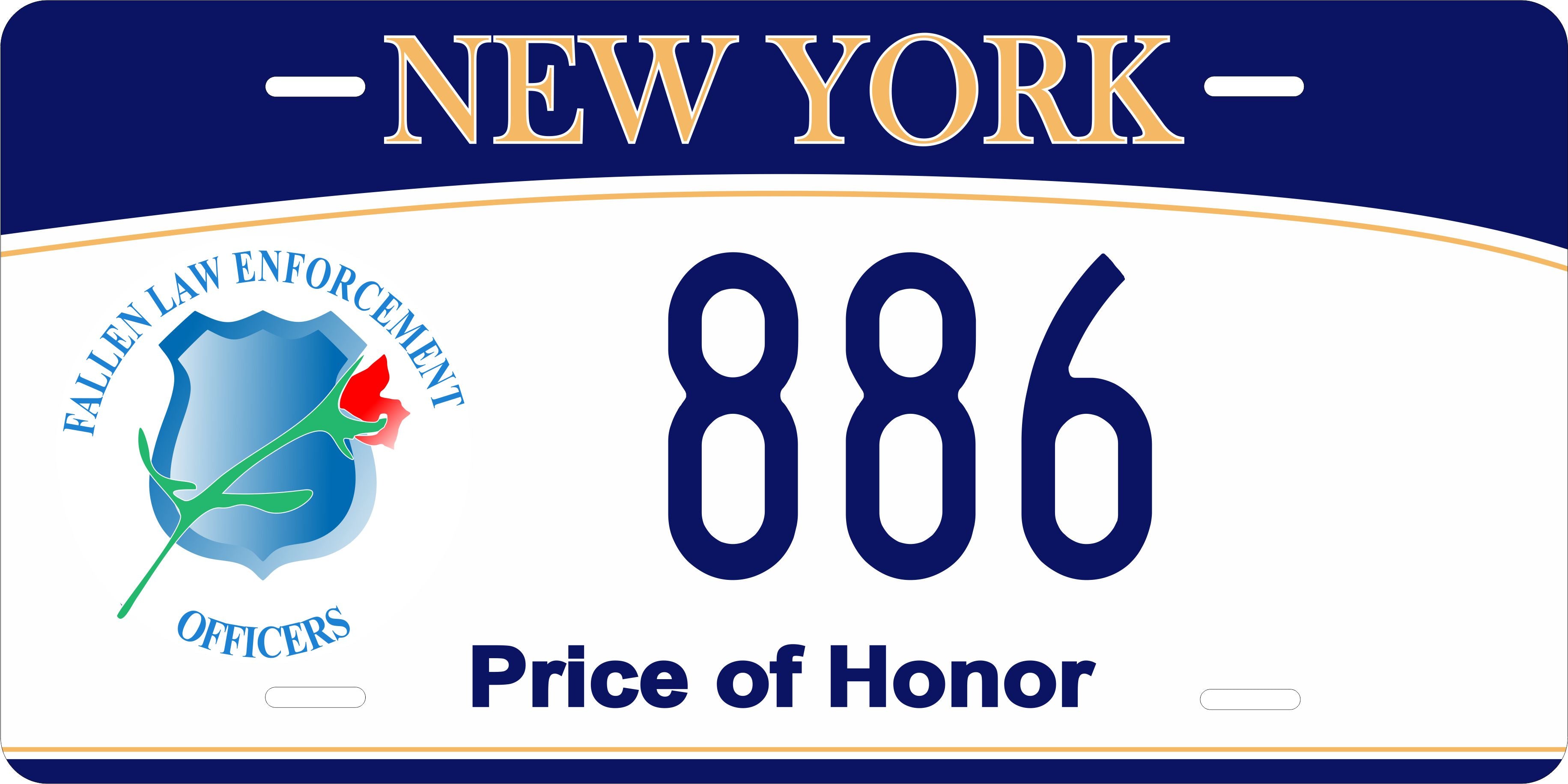 New York Fallen Law Enforcement Veteran Military License Plate personalized Novelty Fun Car Bike Motorcycle