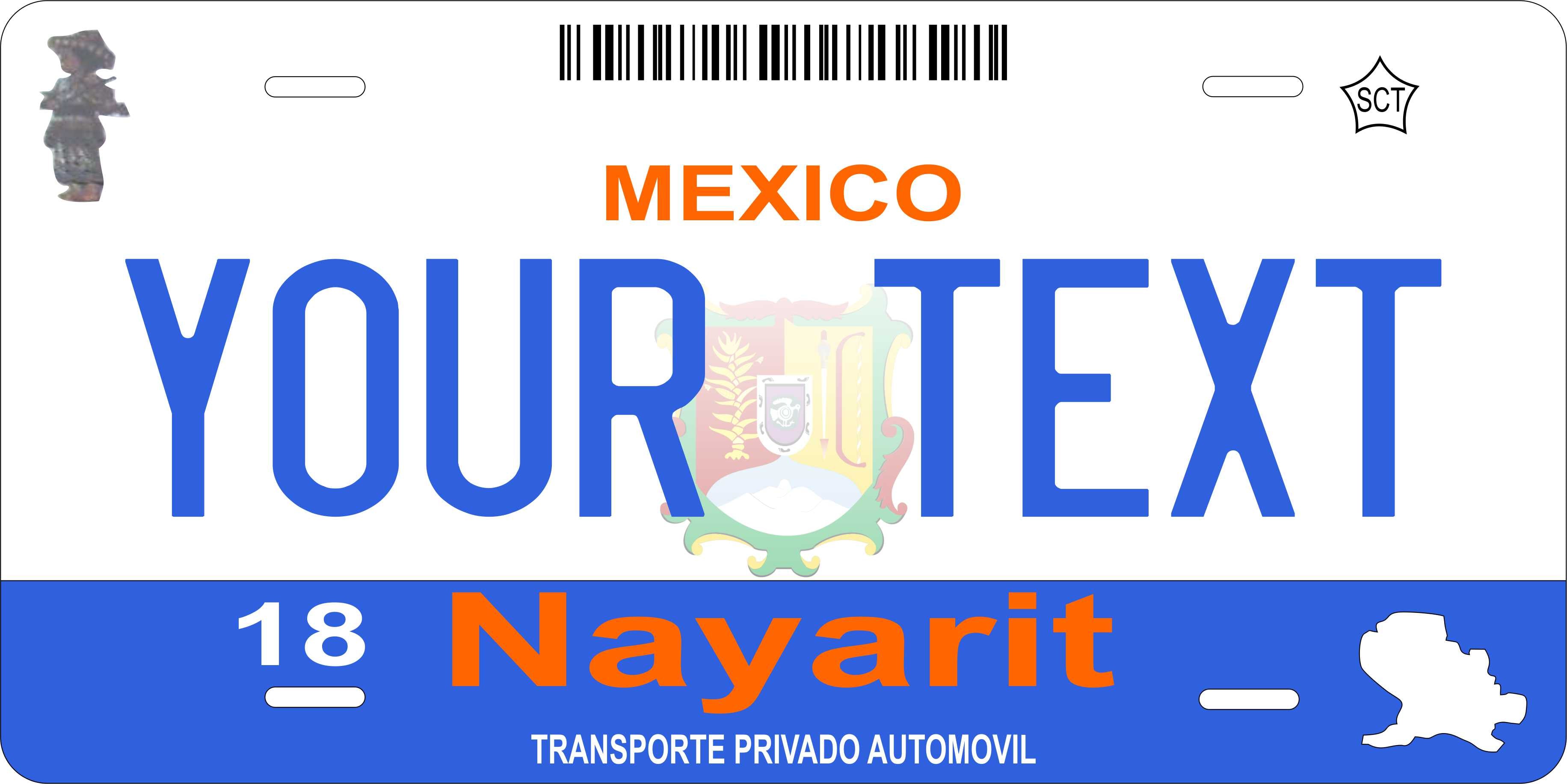 Nayarit 2004 Mexico CA License Plate Personalized Novelty Fun Car Bike Motorcycle