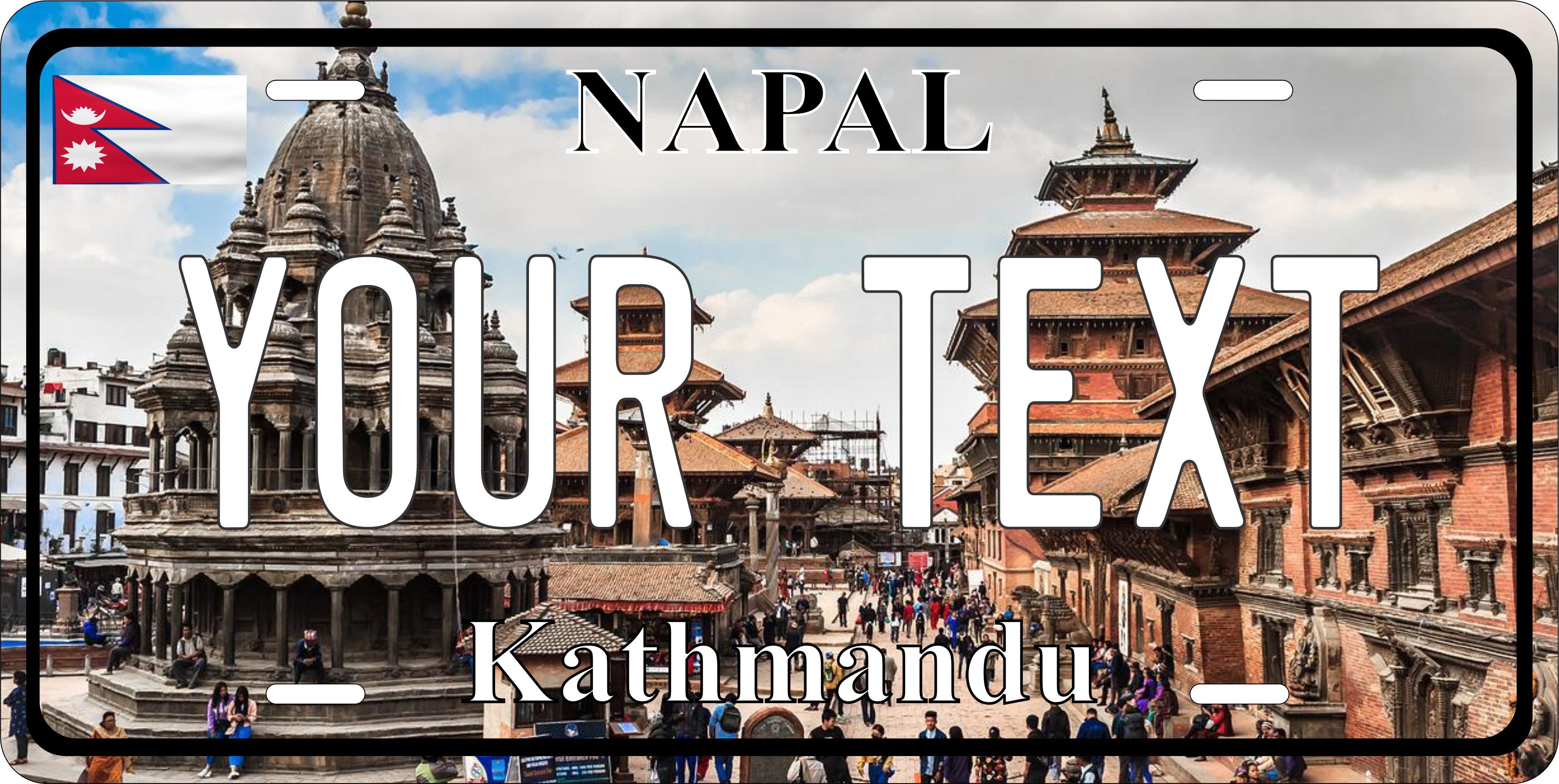 Kathmandu Napal City Asia License Plate personalized Novelty Fun Car Bike Motorcycle