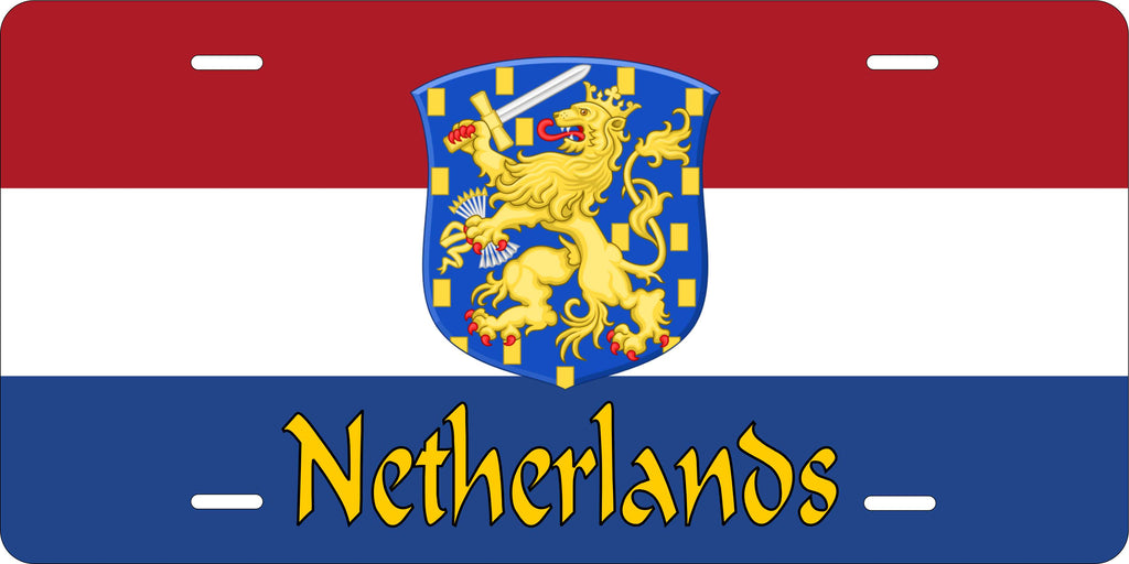 Netherlands Europe Flag License Plate personalized Novelty Fun Car Bike Motorcycle