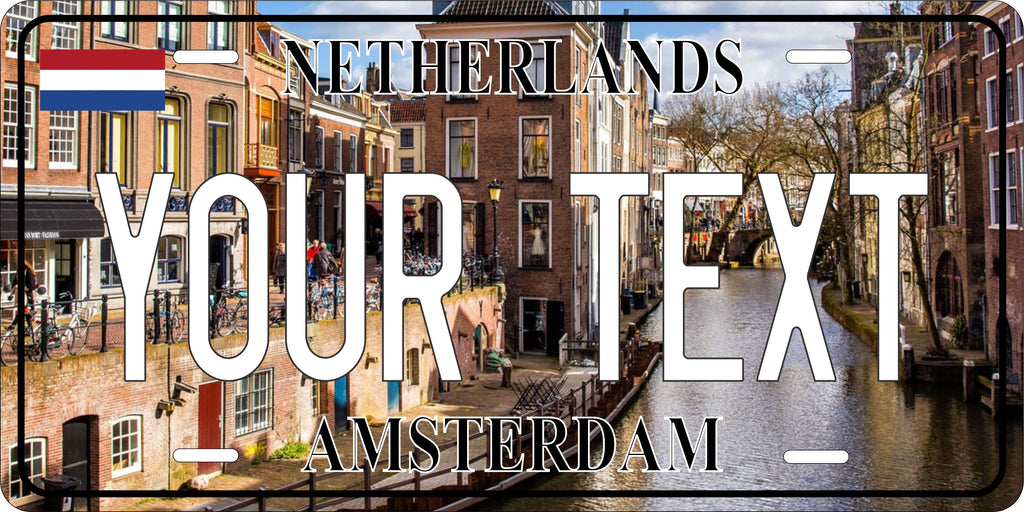 Amsterdam Netherlands City License Plate personalized Novelty Fun Car Bike Motorcycle