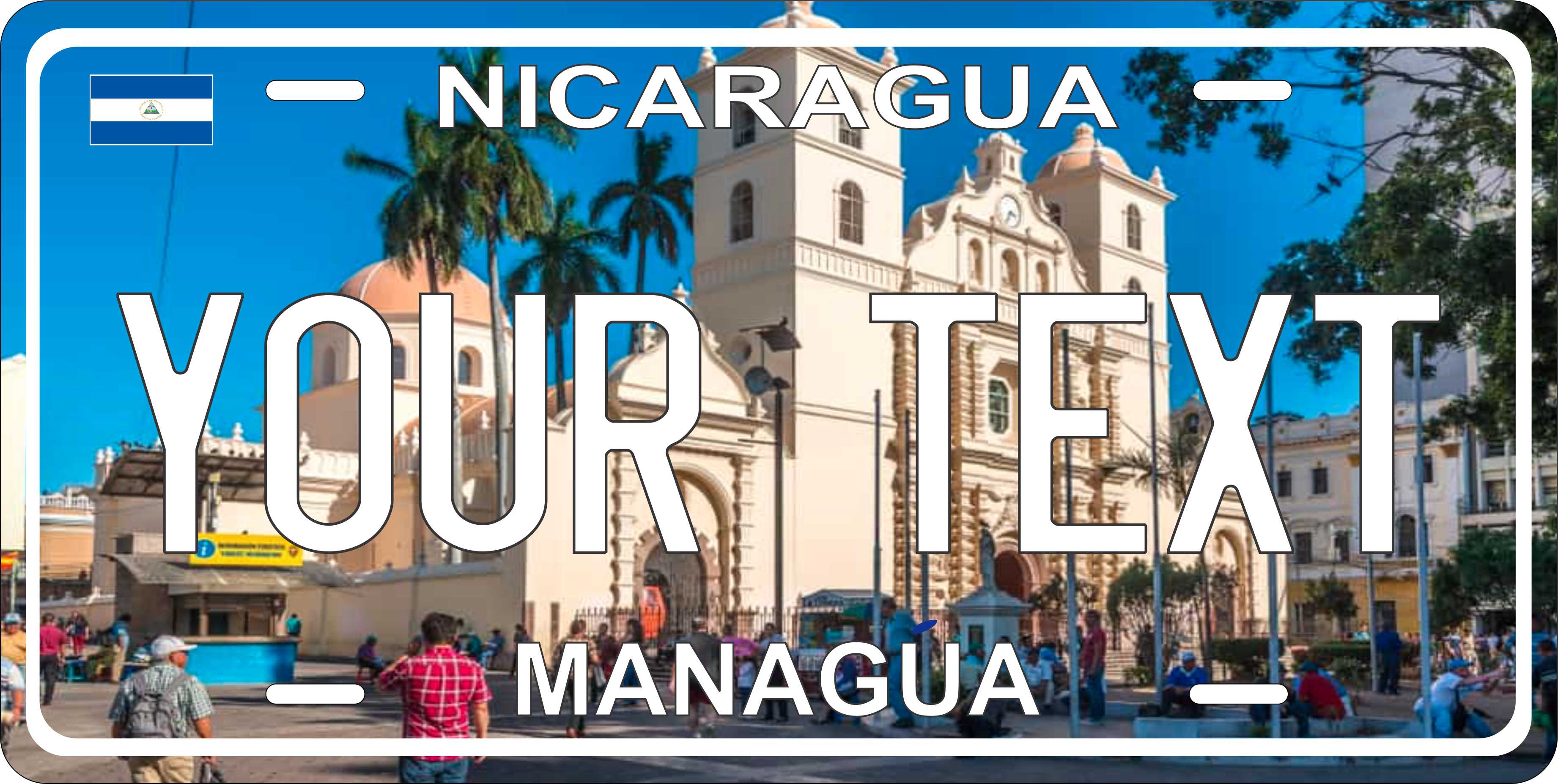Nicaragua Managua City CSA License Plate Custom Novelty Car Bike Motorcycle