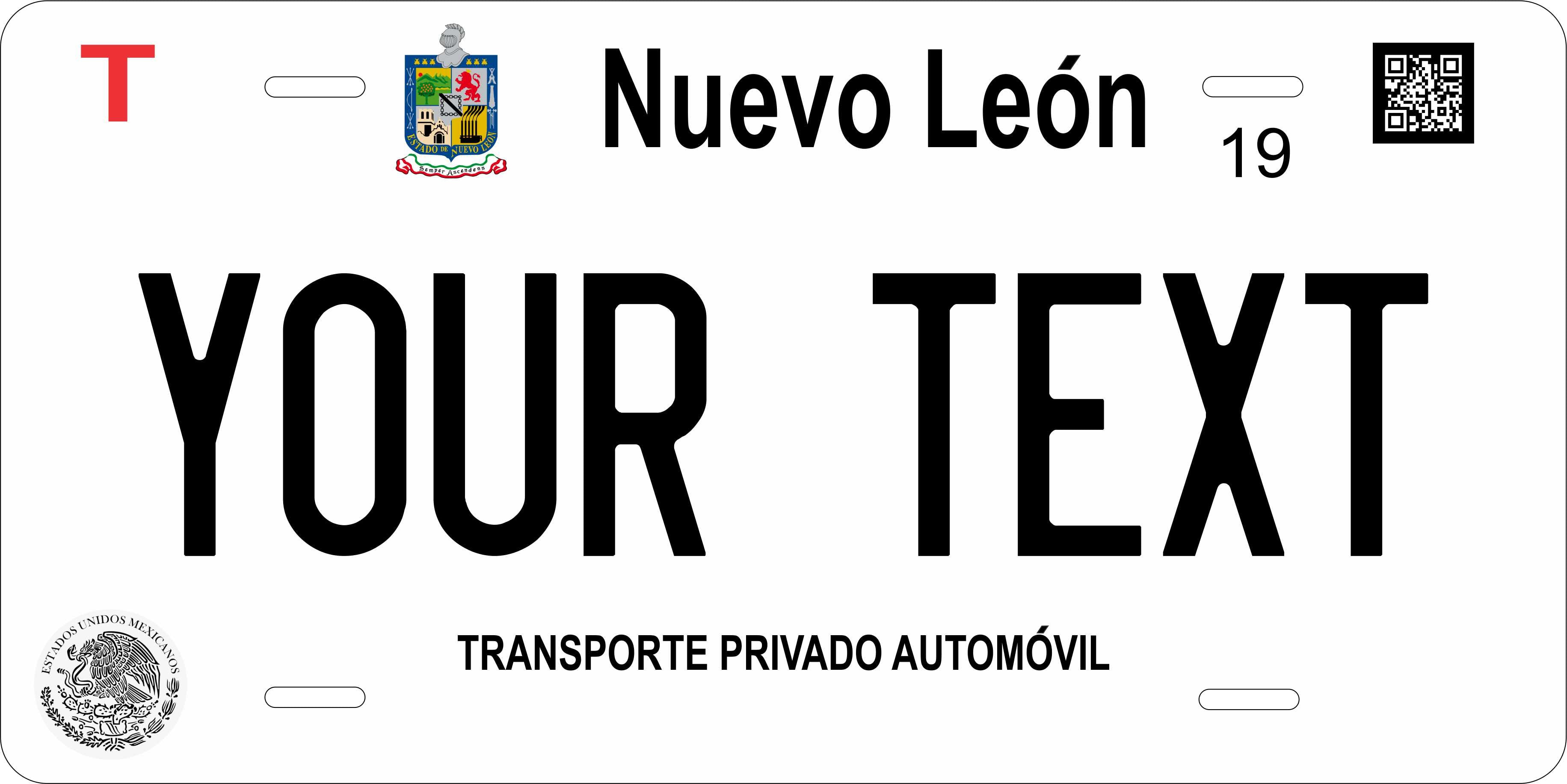 Nuevo Leon 2017 Mexico CA License Plate Personalized Novelty Fun Car Bike Motorcycle