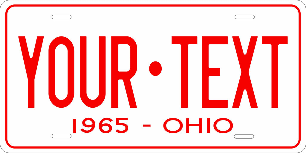 Ohio 1965  License Plate Personalized Novelty Fun Car Bike Motorcycle