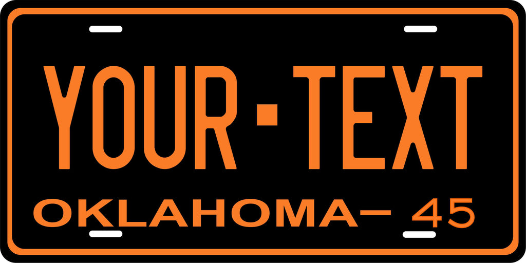 Oklahoma 1945 License Plate Personalized Novelty Fun Car Bike Motorcycle