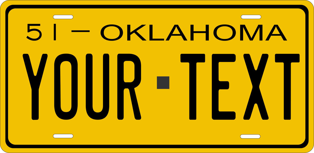 Oklahoma 1951 License Plate Personalized Novelty Fun Car Bike Motorcycle