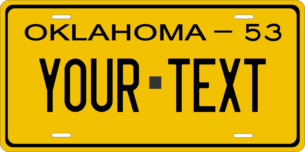 Oklahoma 1953 License Plate Personalized Novelty Fun Car Bike Motorcycle