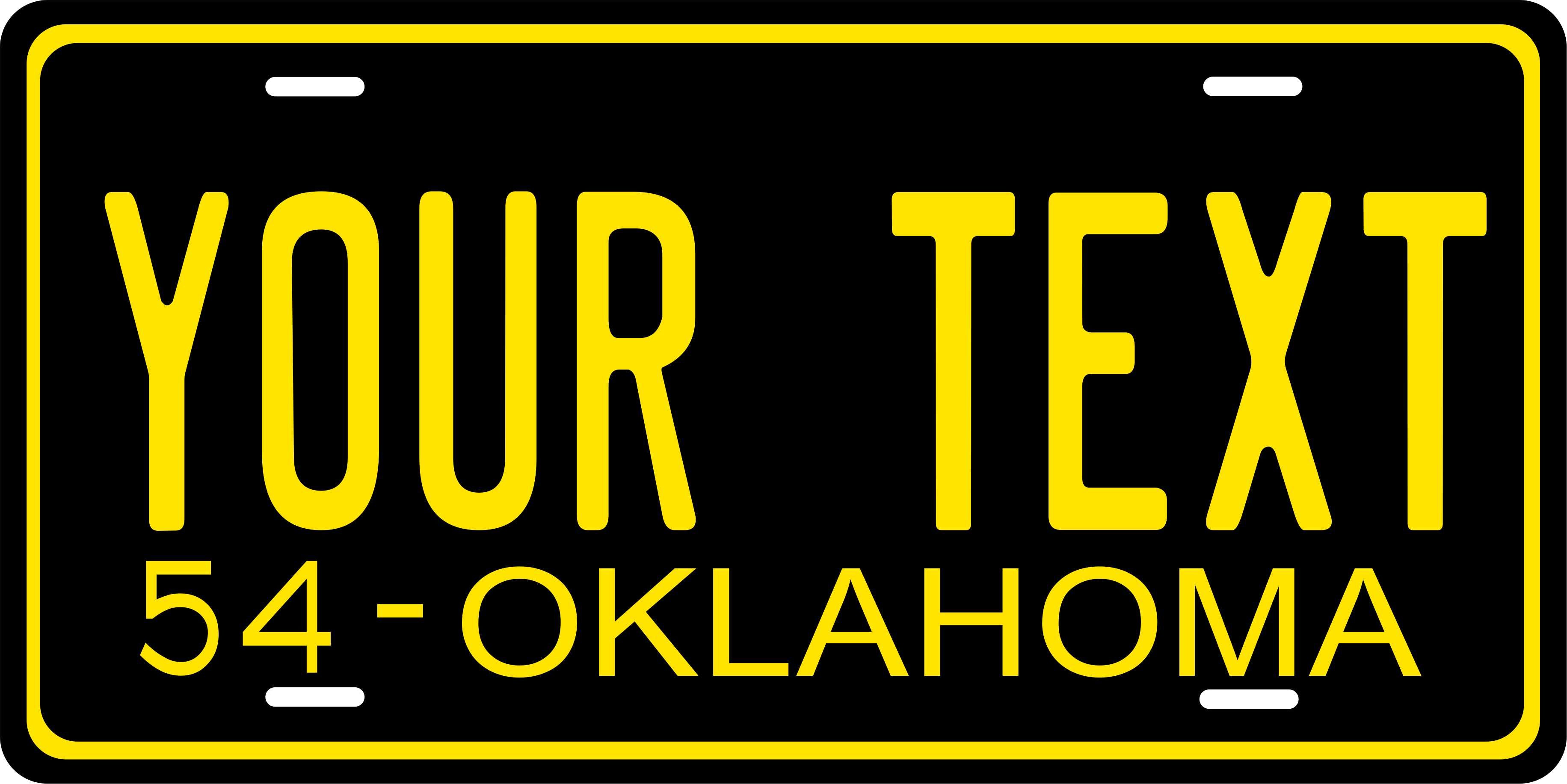 Oklahoma 1954 License Plate Personalized Novelty Fun Car Bike Motorcycle