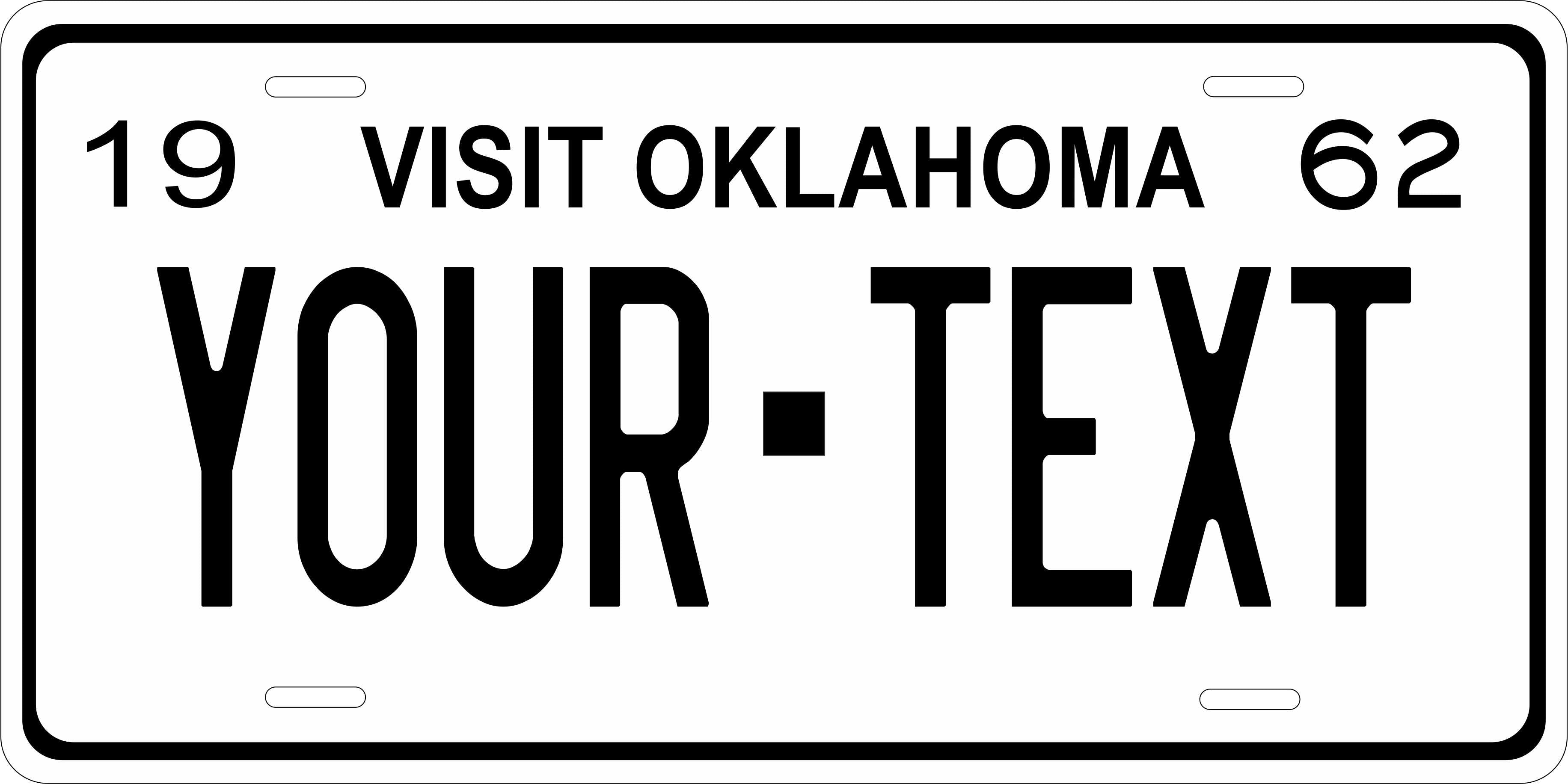 Oklahoma 1962 License Plate Personalized Novelty Fun Car Bike Motorcycle