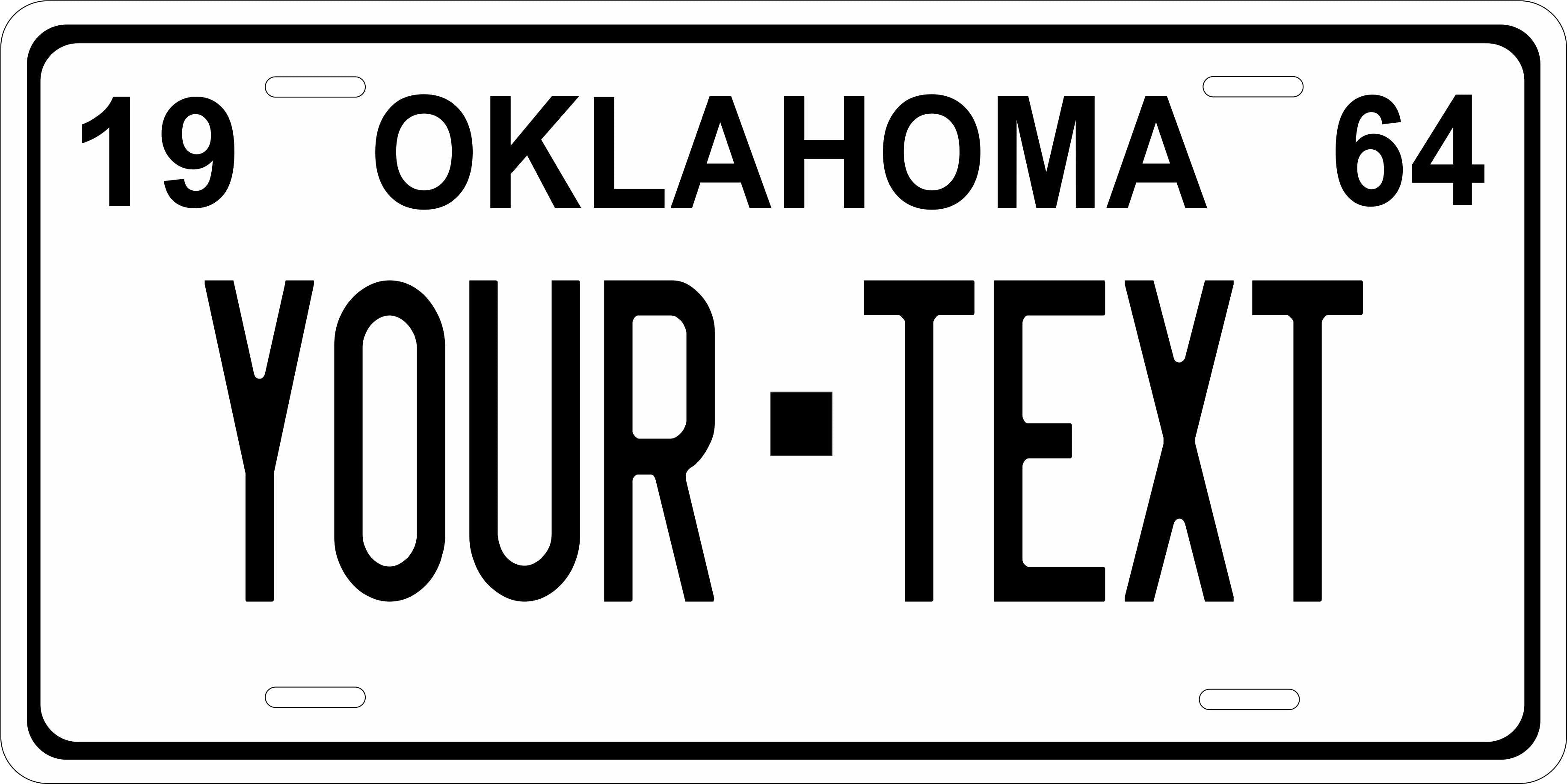 Oklahoma 1964 License Plate Personalized Novelty Fun Car Bike Motorcycle