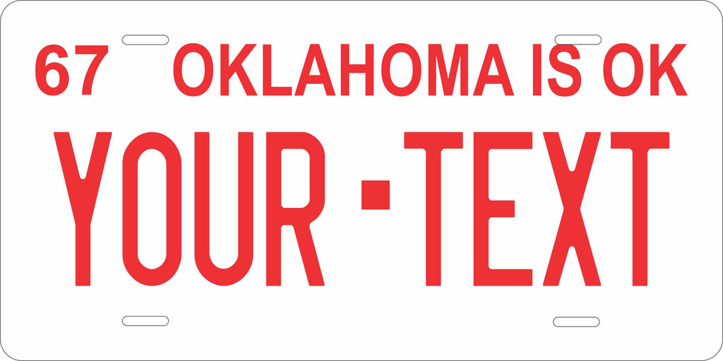 Oklahoma 1967 License Plate Personalized Novelty Fun Car Bike Motorcycle