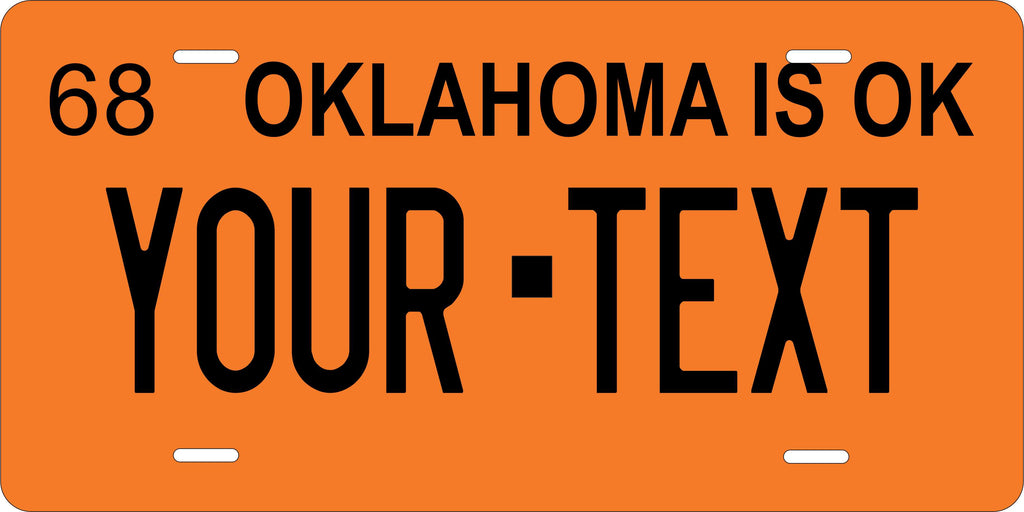 Oklahoma 1968 License Plate Personalized Novelty Fun Car Bike Motorcycle