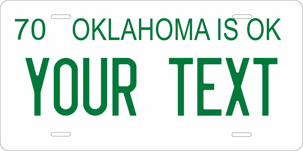 Oklahoma 1970 License Plate Personalized Novelty Fun Car Bike Motorcycle