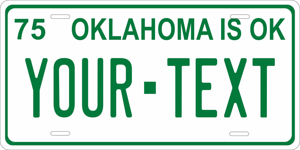 Oklahoma 1975 License Plate Personalized Novelty Fun Car Bike Motorcycle