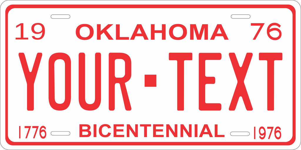 Oklahoma 1976 License Plate Personalized Novelty Fun Car Bike Motorcycle