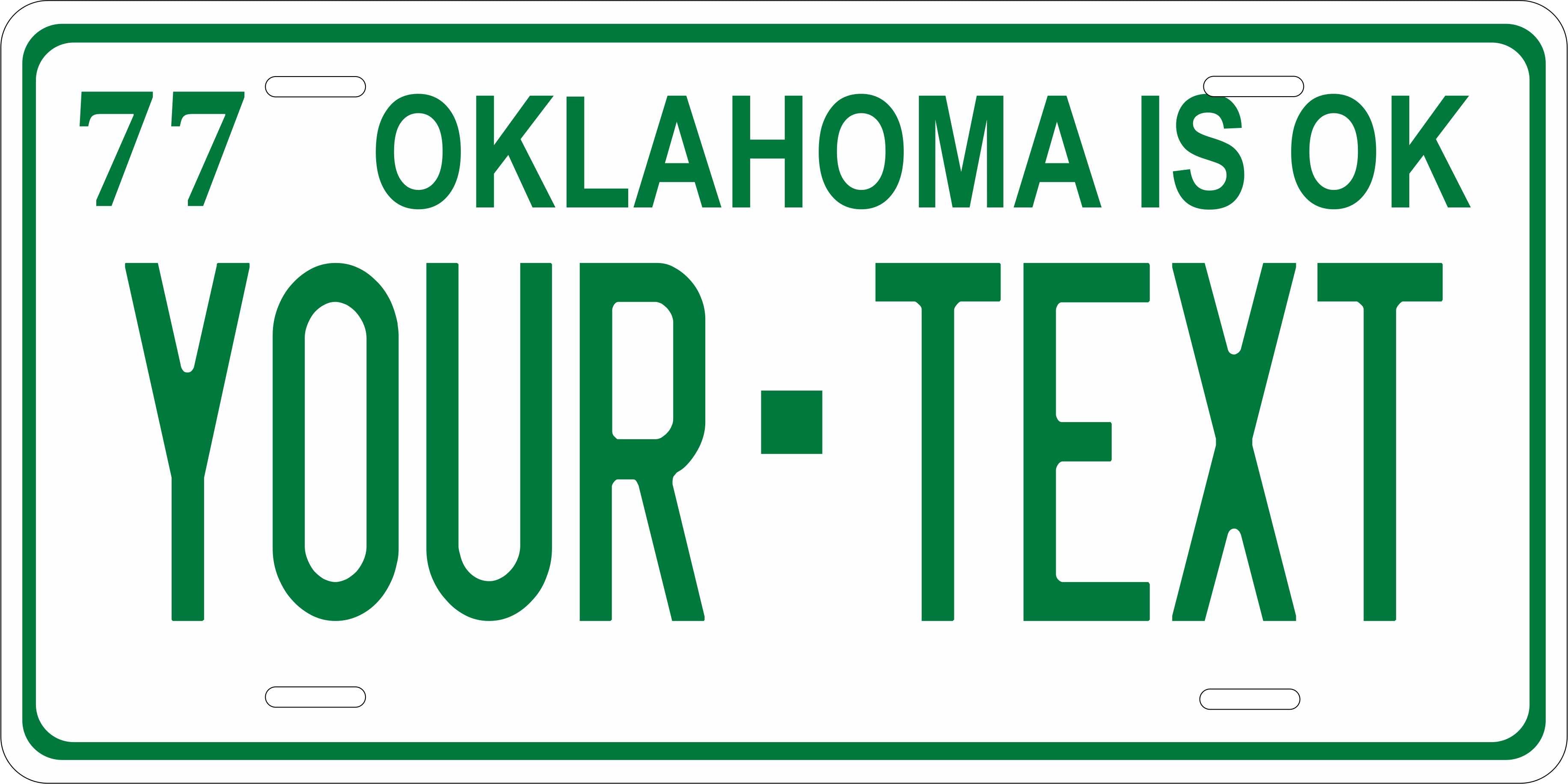 Oklahoma 1977 License Plate Personalized Novelty Fun Car Bike Motorcycle