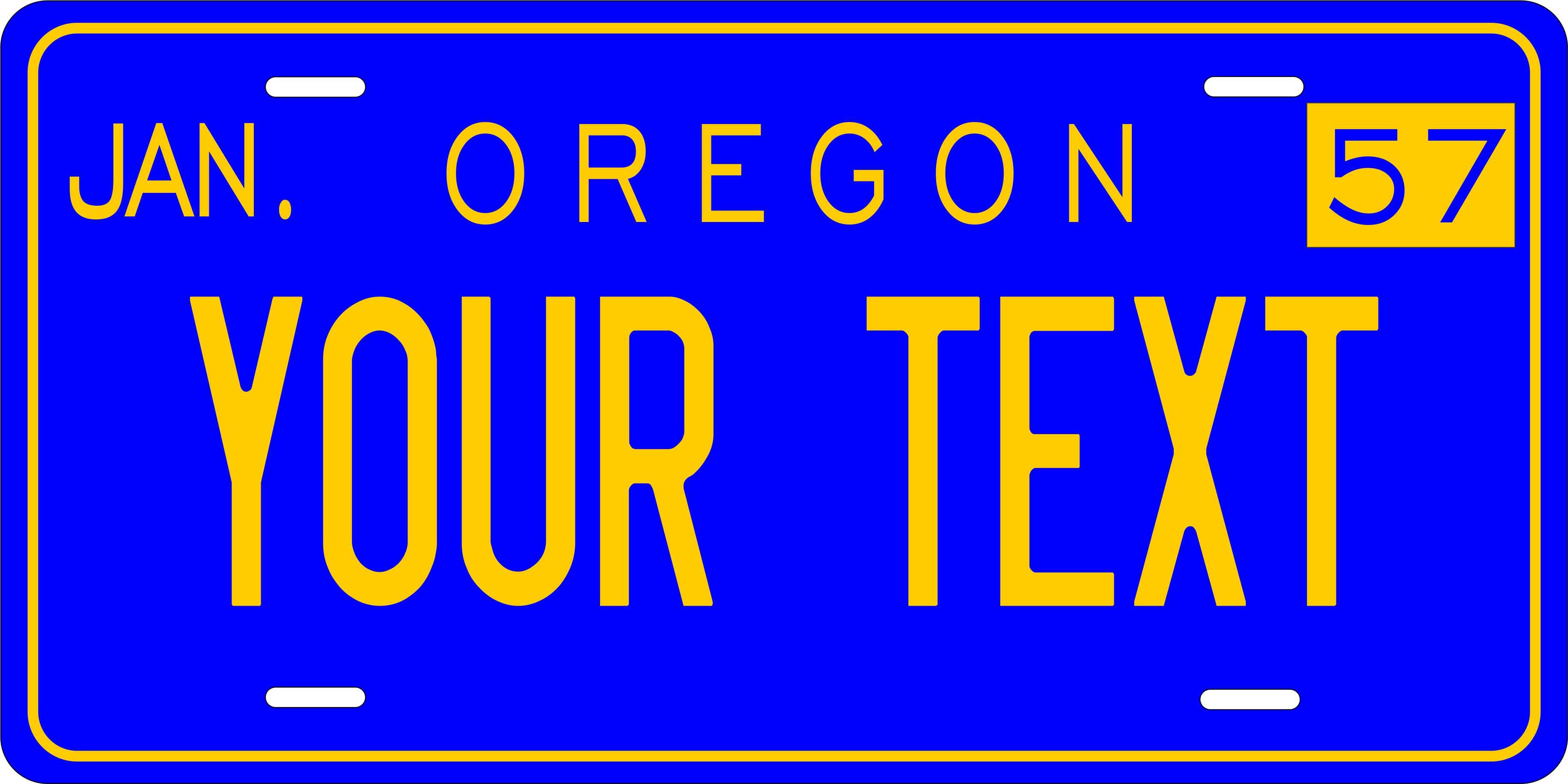 Oregon 1957 License Plate Personalized Novelty Fun Car Bike Motorcycle