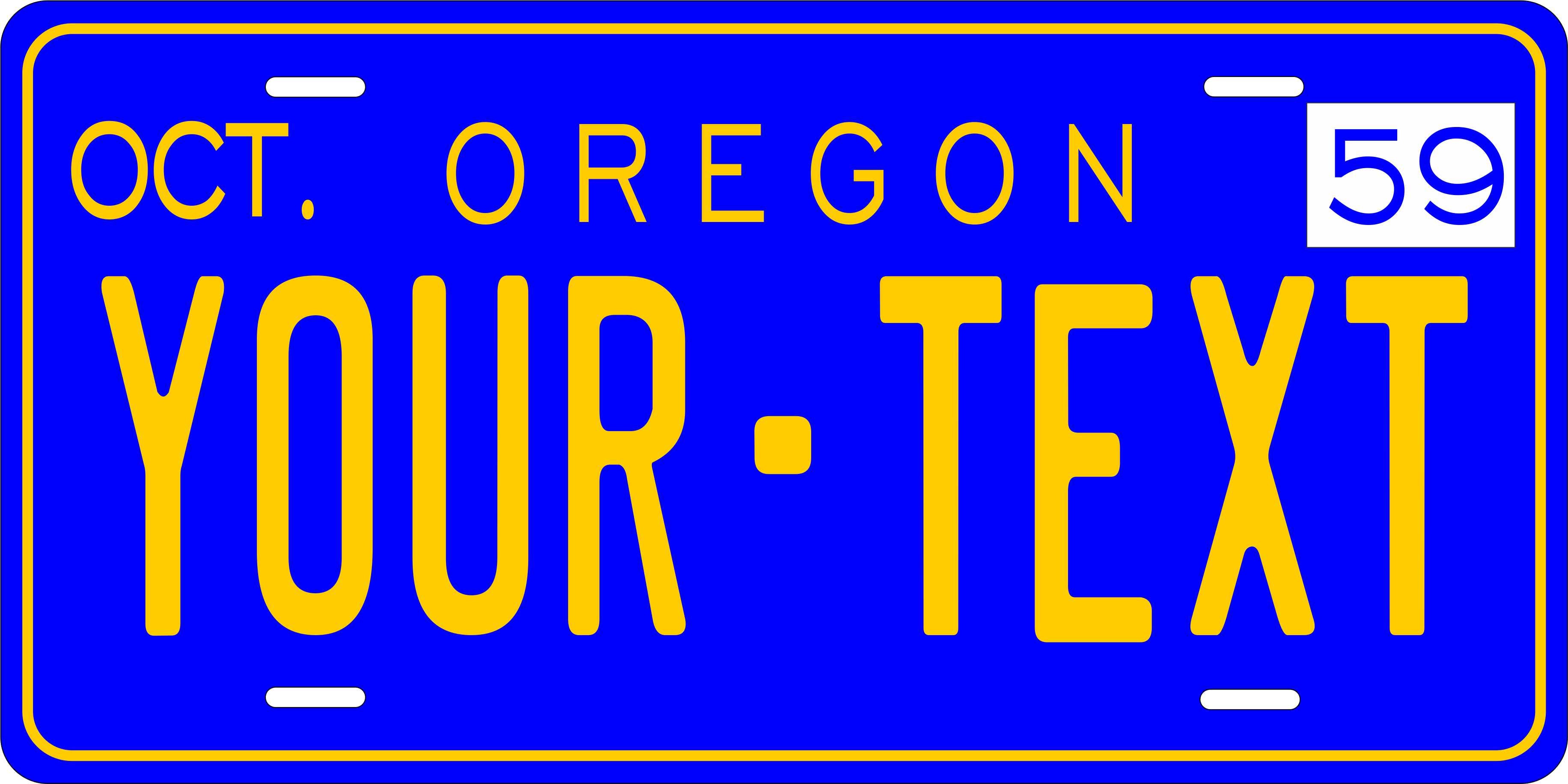 Oregon 1959 License Plate Personalized Novelty Fun Car Bike Motorcycle