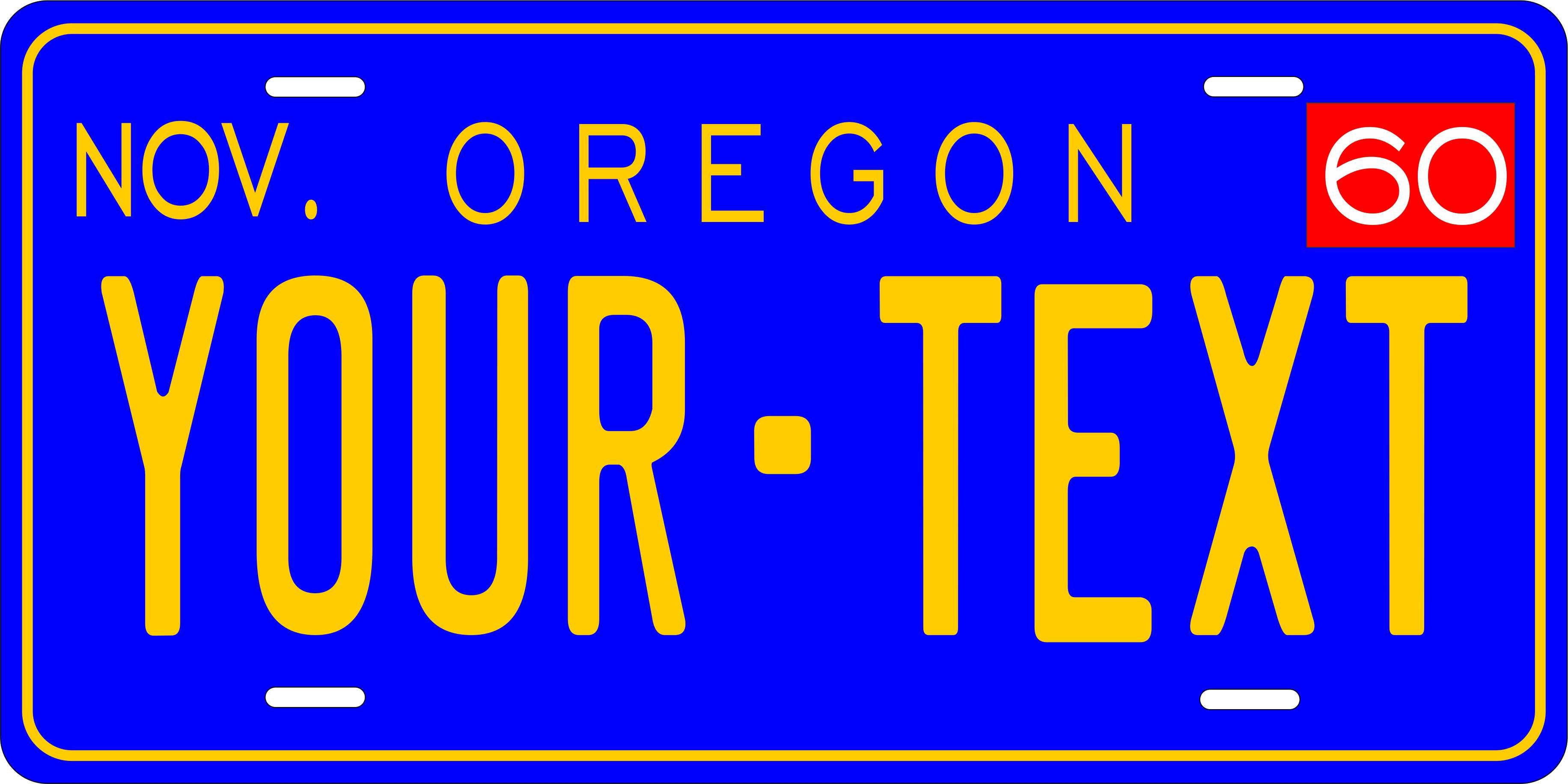 Oregon 1960 License Plate Personalized Novelty Fun Car Bike Motorcycle