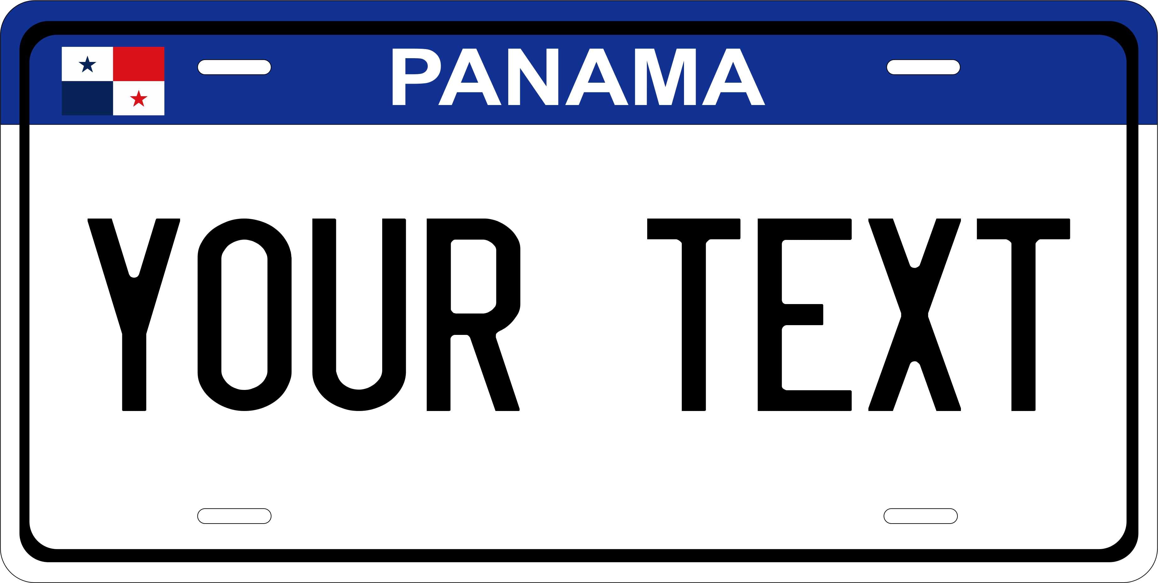 Panama Blue CSA License Plate Custom Novelty Car Bike Motorcycle