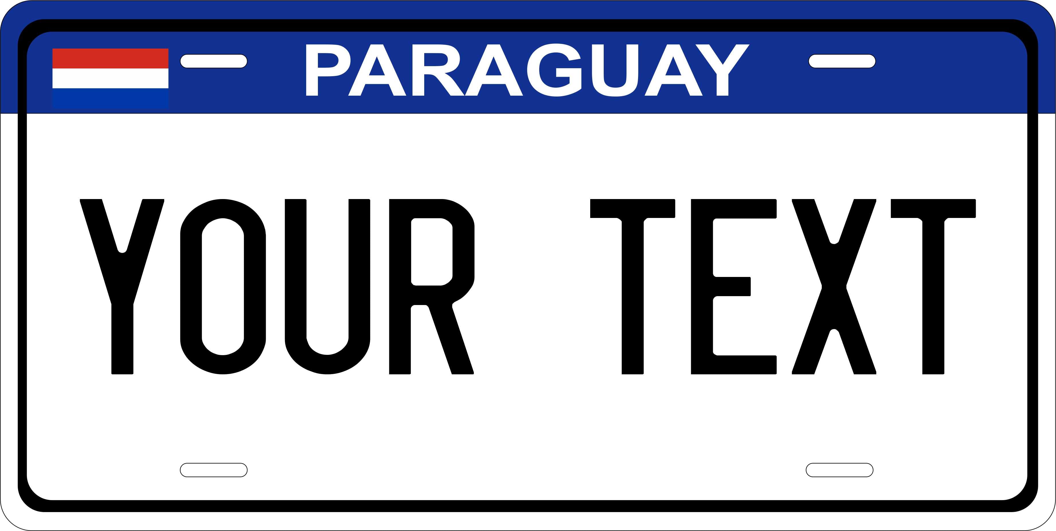 Paraguay Blue CSA License Plate Custom Novelty Car Bike Motorcycle