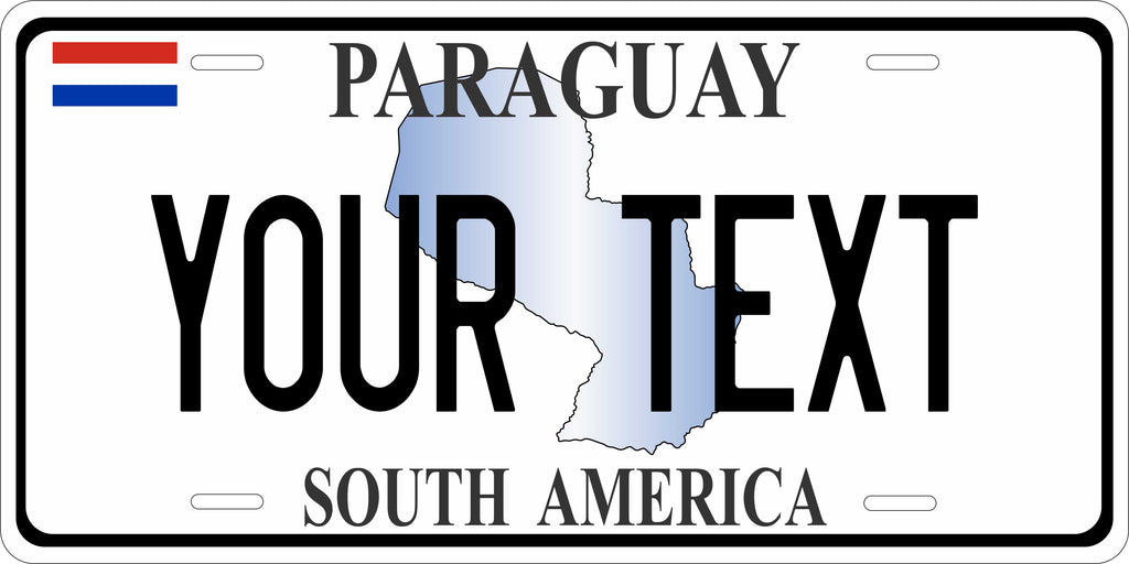 Paraguay Map CSA License Plate Custom Novelty Car Bike Motorcycle