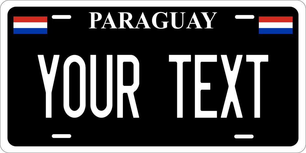 Paraguay Black CSA License Plate Custom Novelty Car Bike Motorcycle