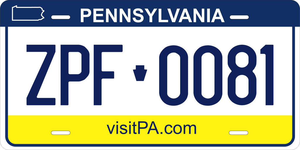 Pennsylvania Blue Yellow License Plate Personalized Novelty Fun Car Bike Motorcycle