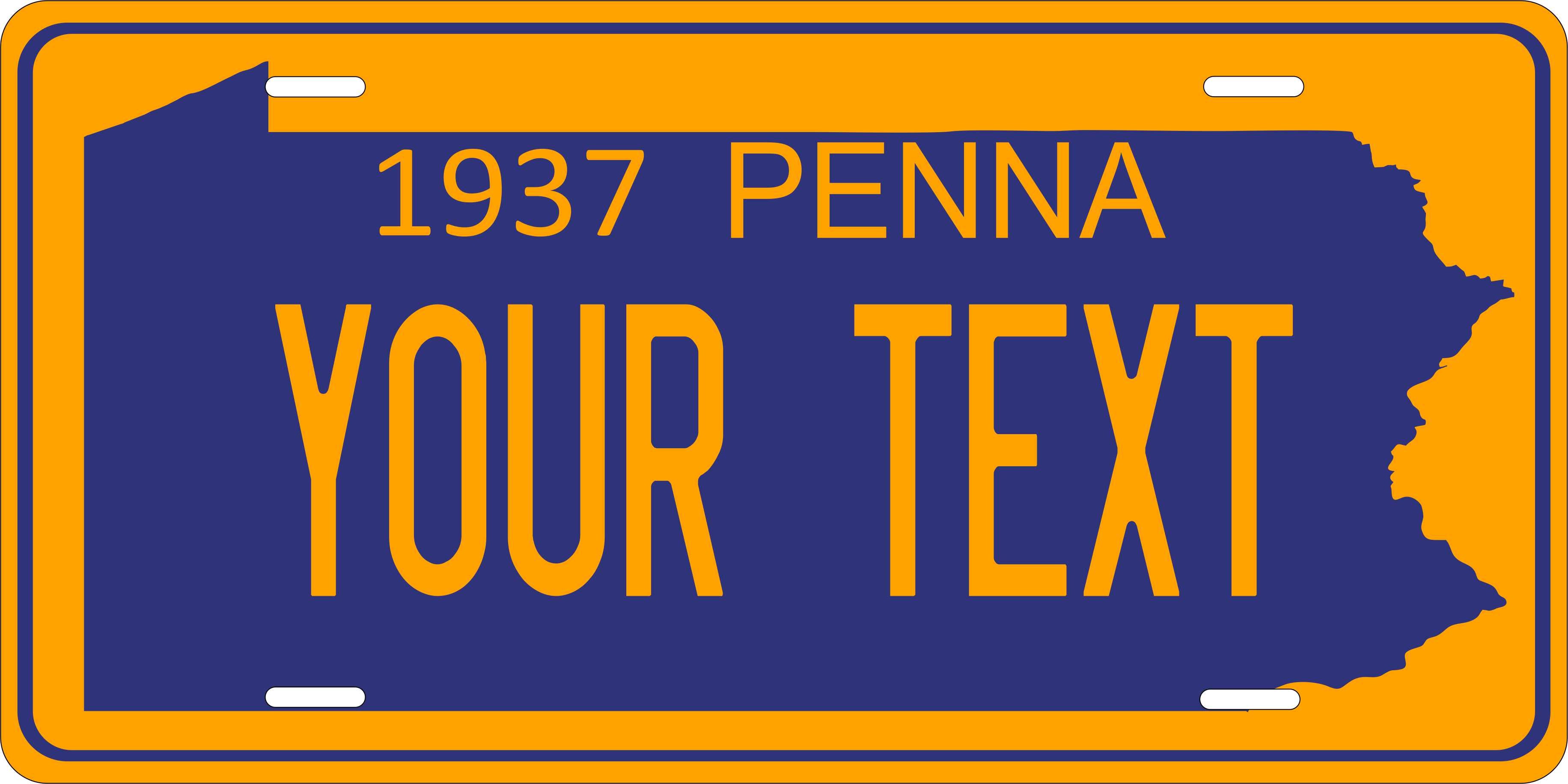 Pennsylvania 1937 License Plate Personalized Novelty Fun Car Bike Motorcycle