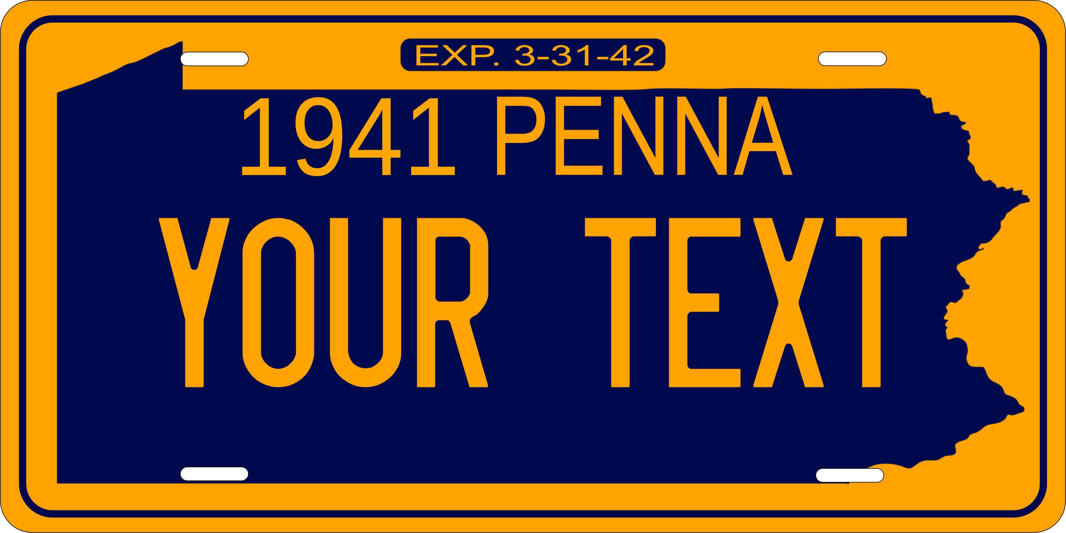 Pennsylvania 1941 License Plate Personalized Novelty Fun Car Bike Motorcycle