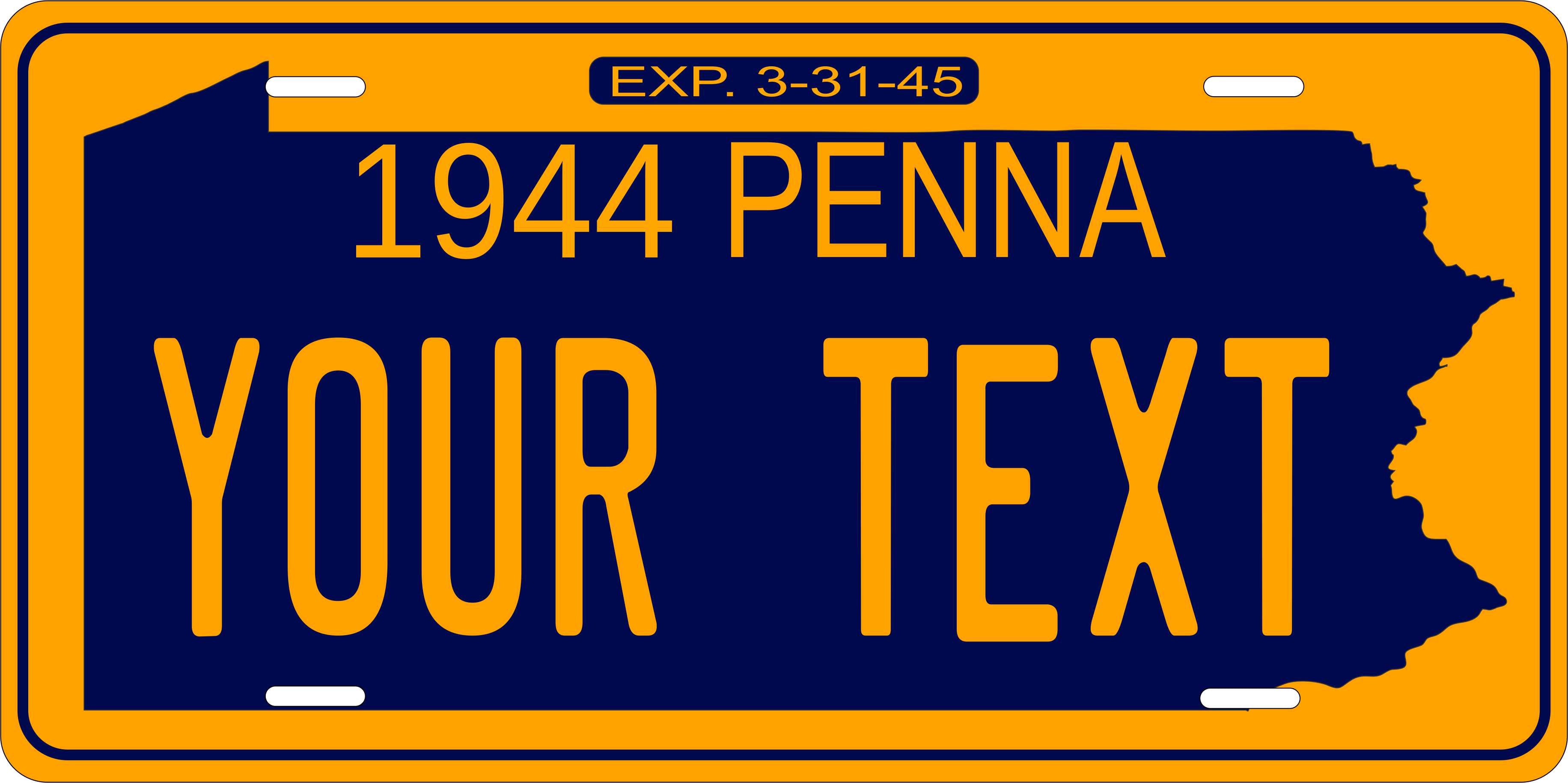 Pennsylvania 1944 License Plate Personalized Novelty Fun Car Bike Motorcycle