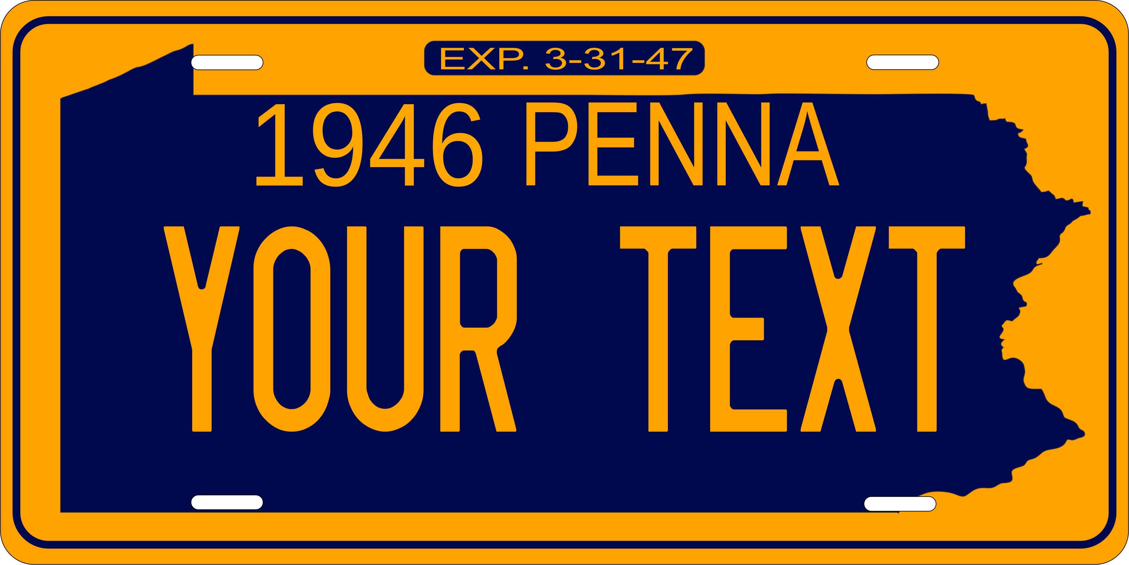 Pennsylvania 1946 License Plate Personalized Novelty Fun Car Bike Motorcycle