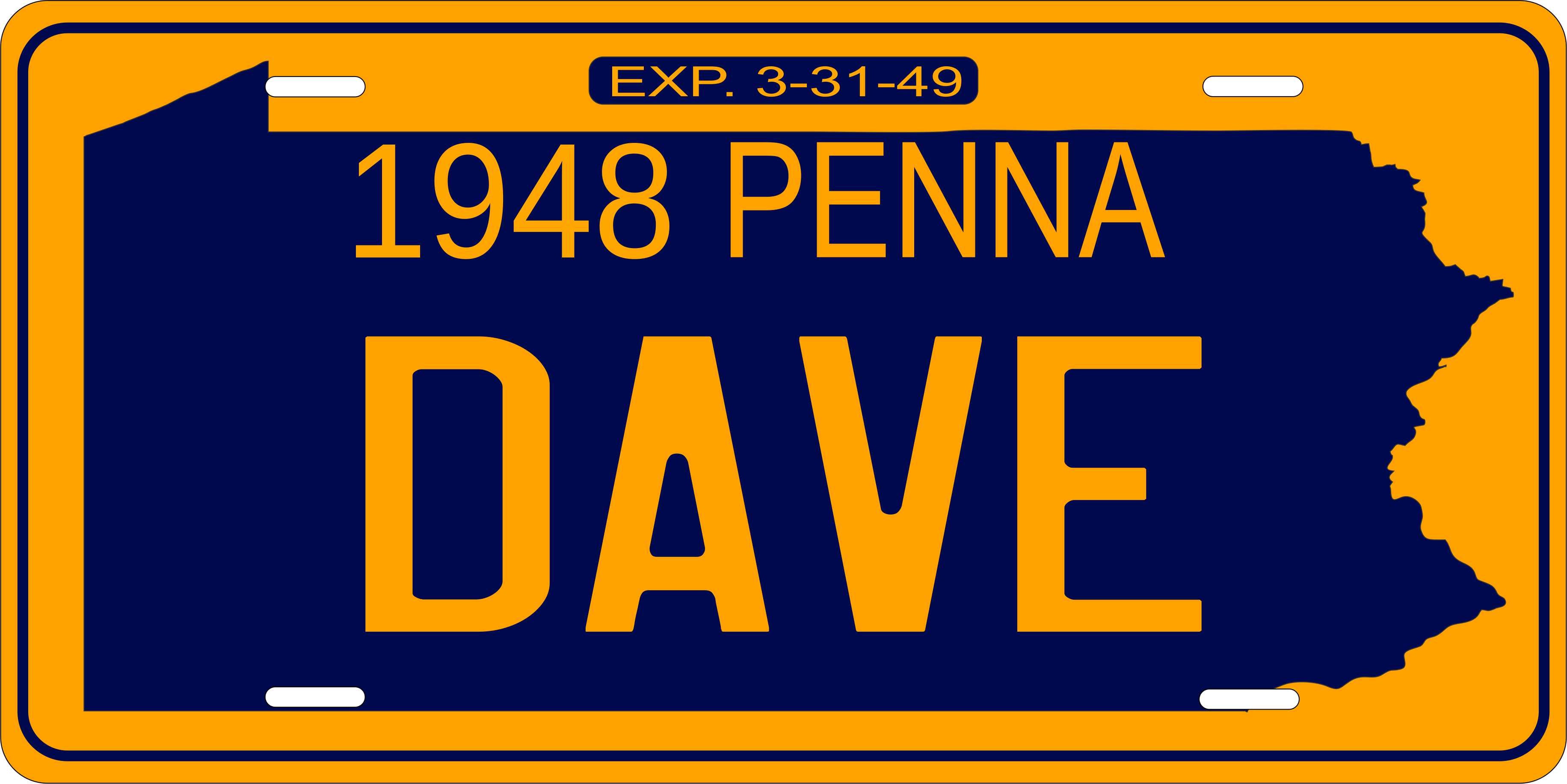Pennsylvania 1948 License Plate Personalized Novelty Fun Car Bike Motorcycle