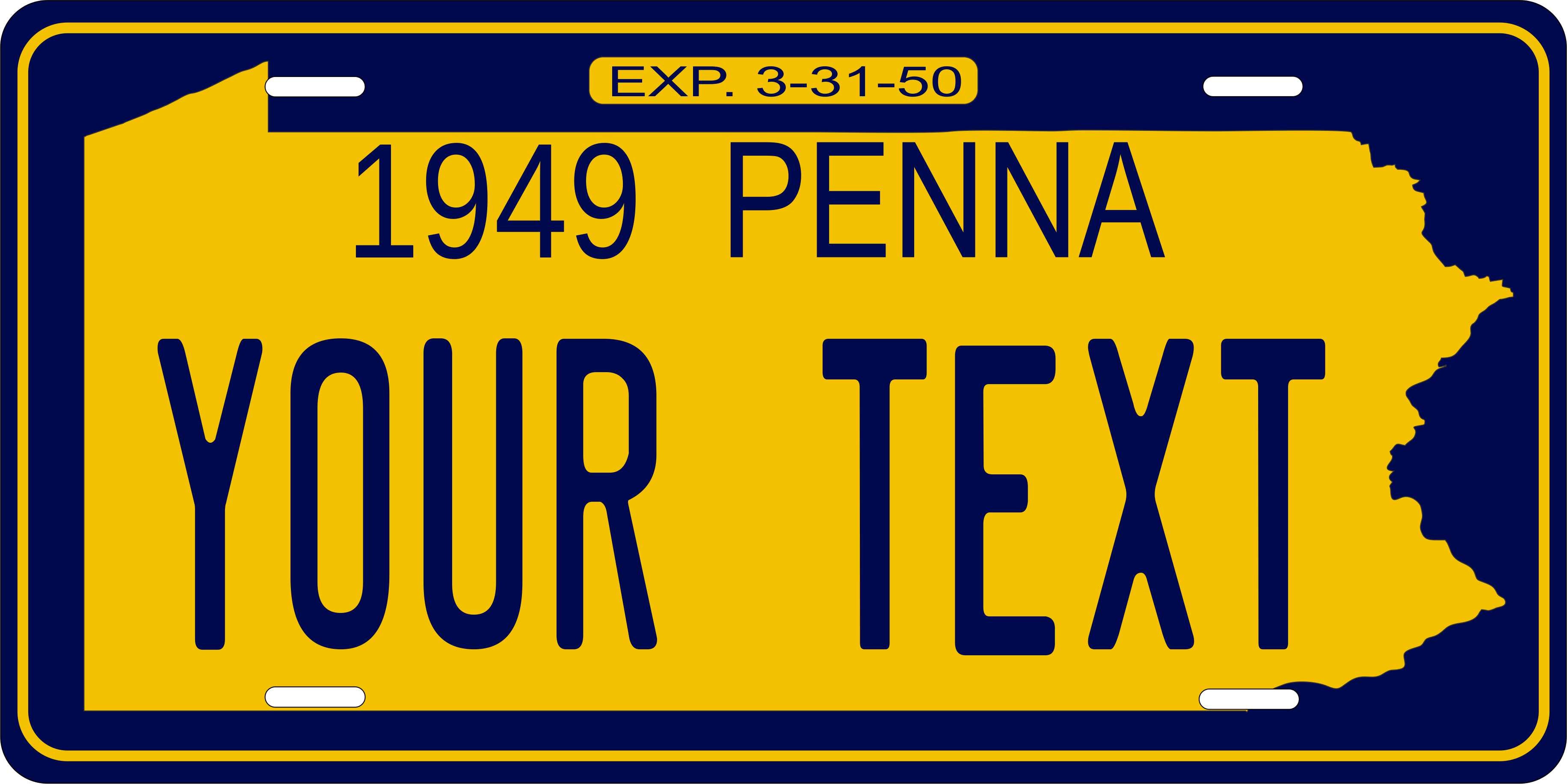 Pennsylvania 1949 License Plate Personalized Novelty Fun Car Bike Motorcycle