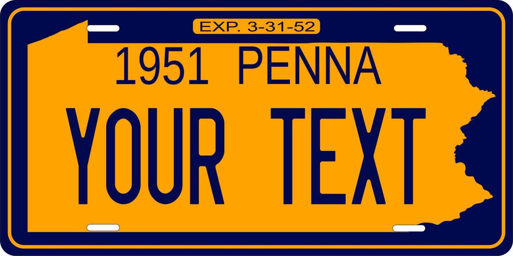 Pennsylvania 1951 License Plate Personalized Novelty Fun Car Bike Motorcycle