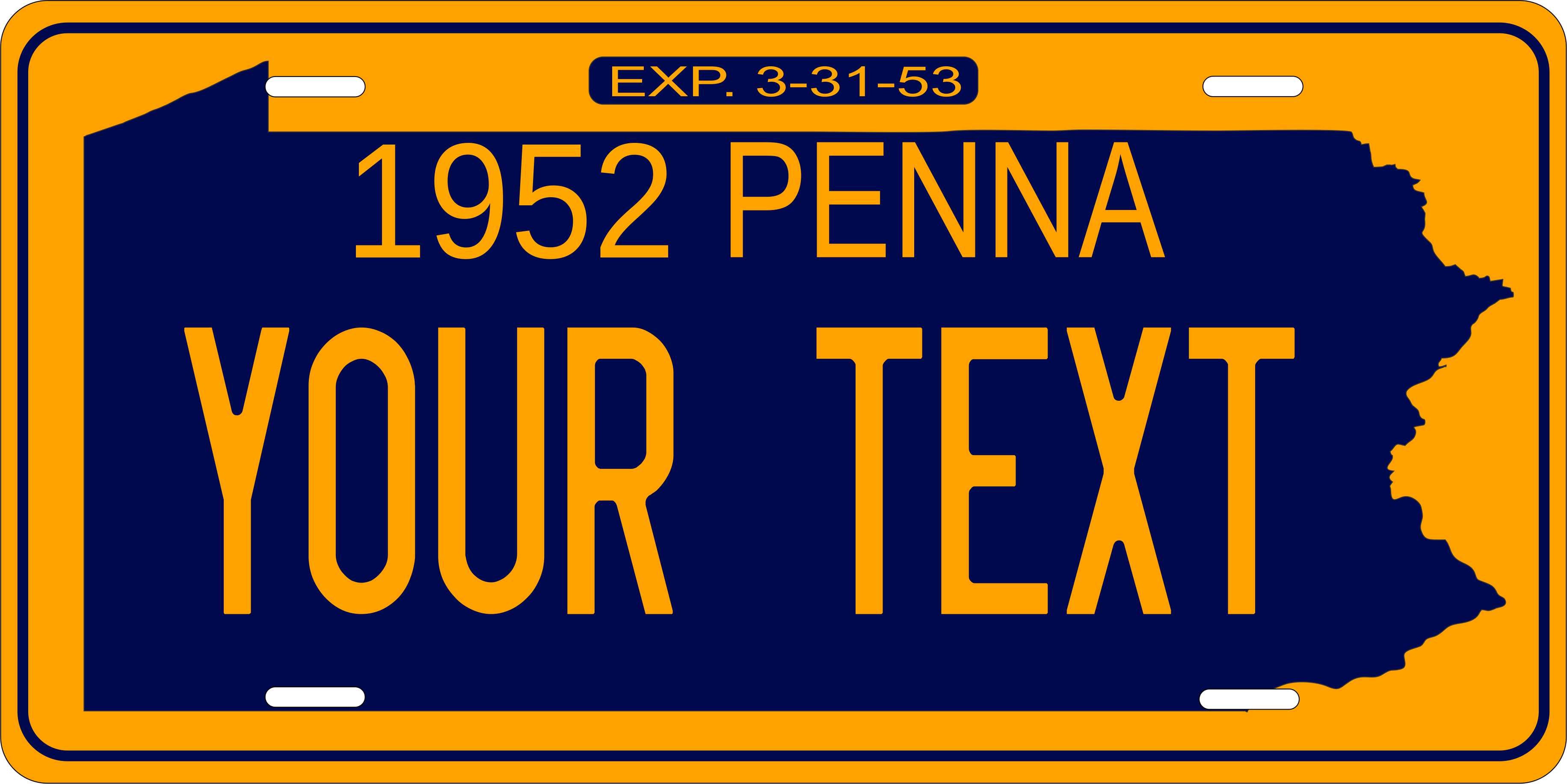 Pennsylvania 1952 License Plate Personalized Novelty Fun Car Bike Motorcycle