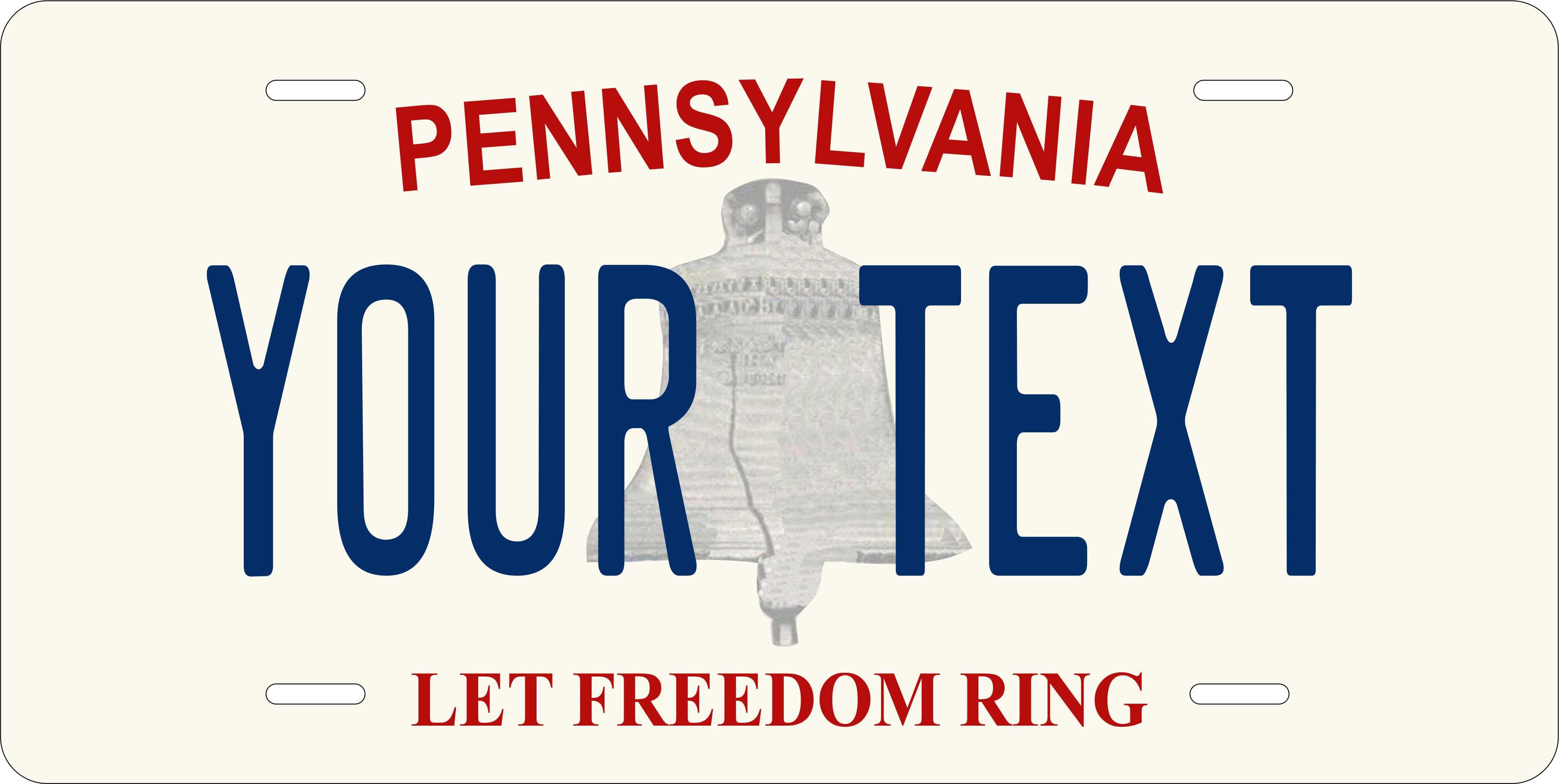 Pennsylvania Liberty Bell License Plate Personalized Novelty Fun Car Bike Motorcycle