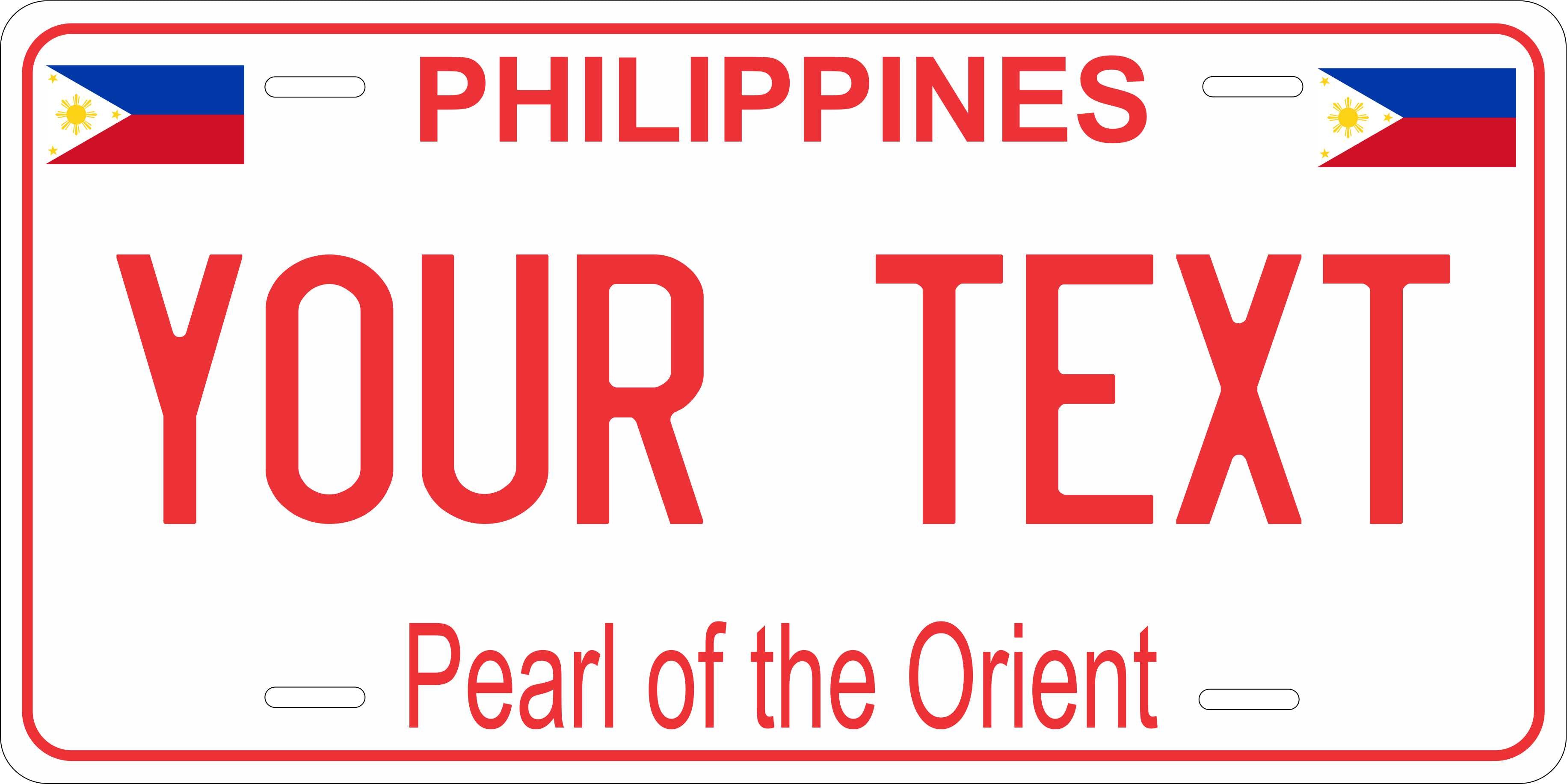 Philippine City Asia License Plate personalized Novelty Fun Car Bike Motorcycle