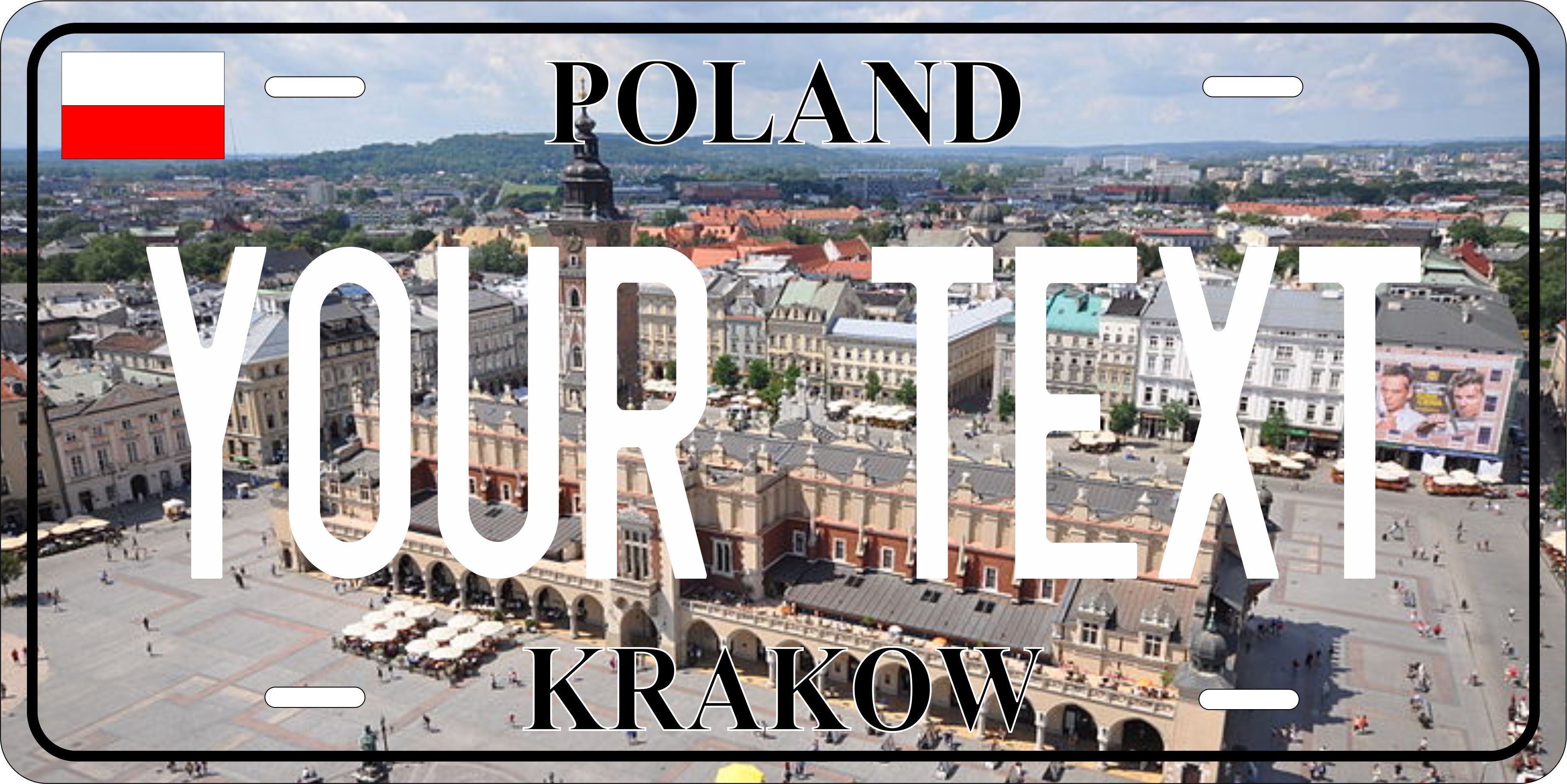 Krakow Poland City License Plate personalized Novelty Fun Car Bike Motorcycle