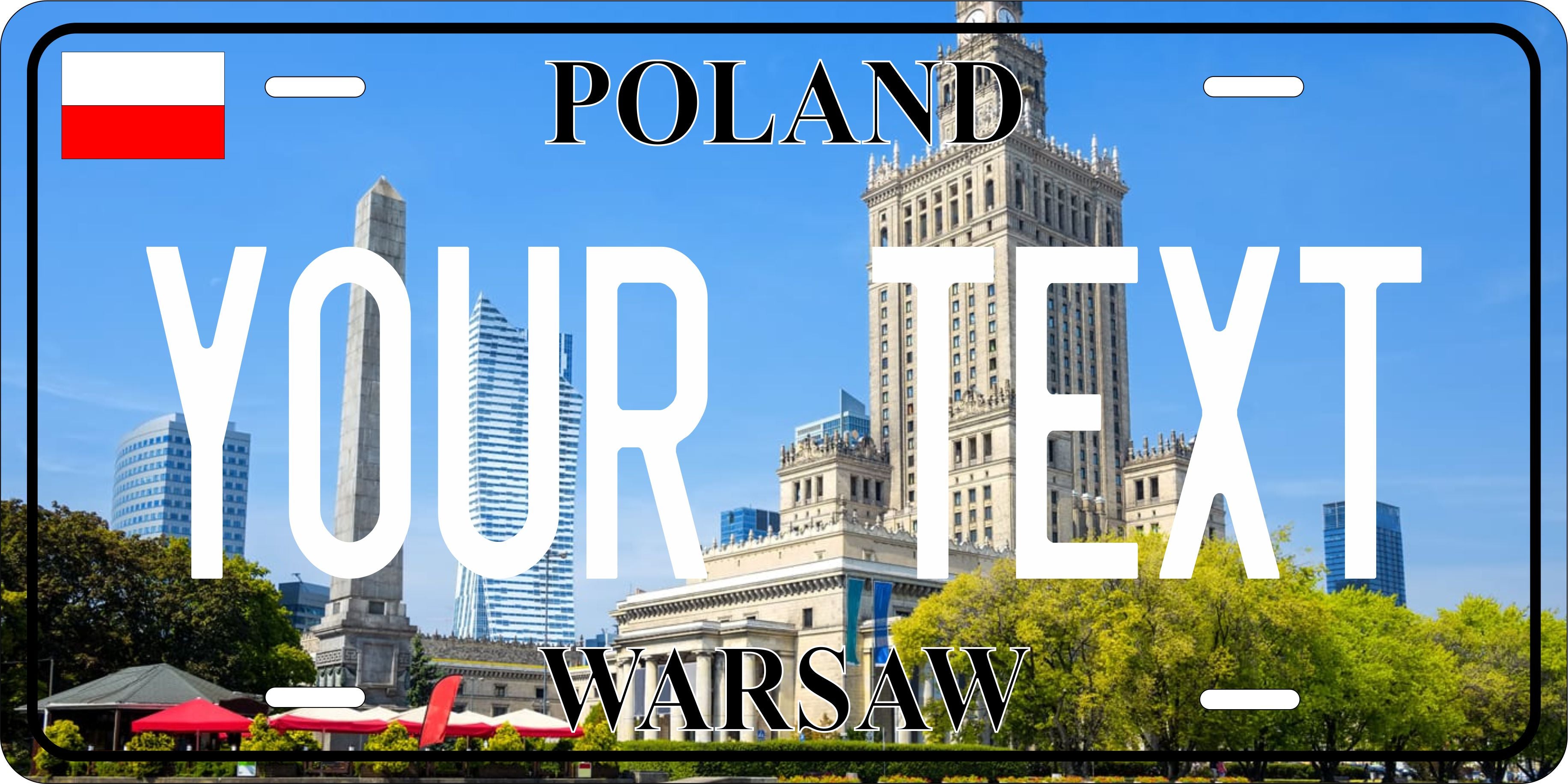 Warsaw Poland City License Plate personalized Novelty Fun Car Bike Motorcycle