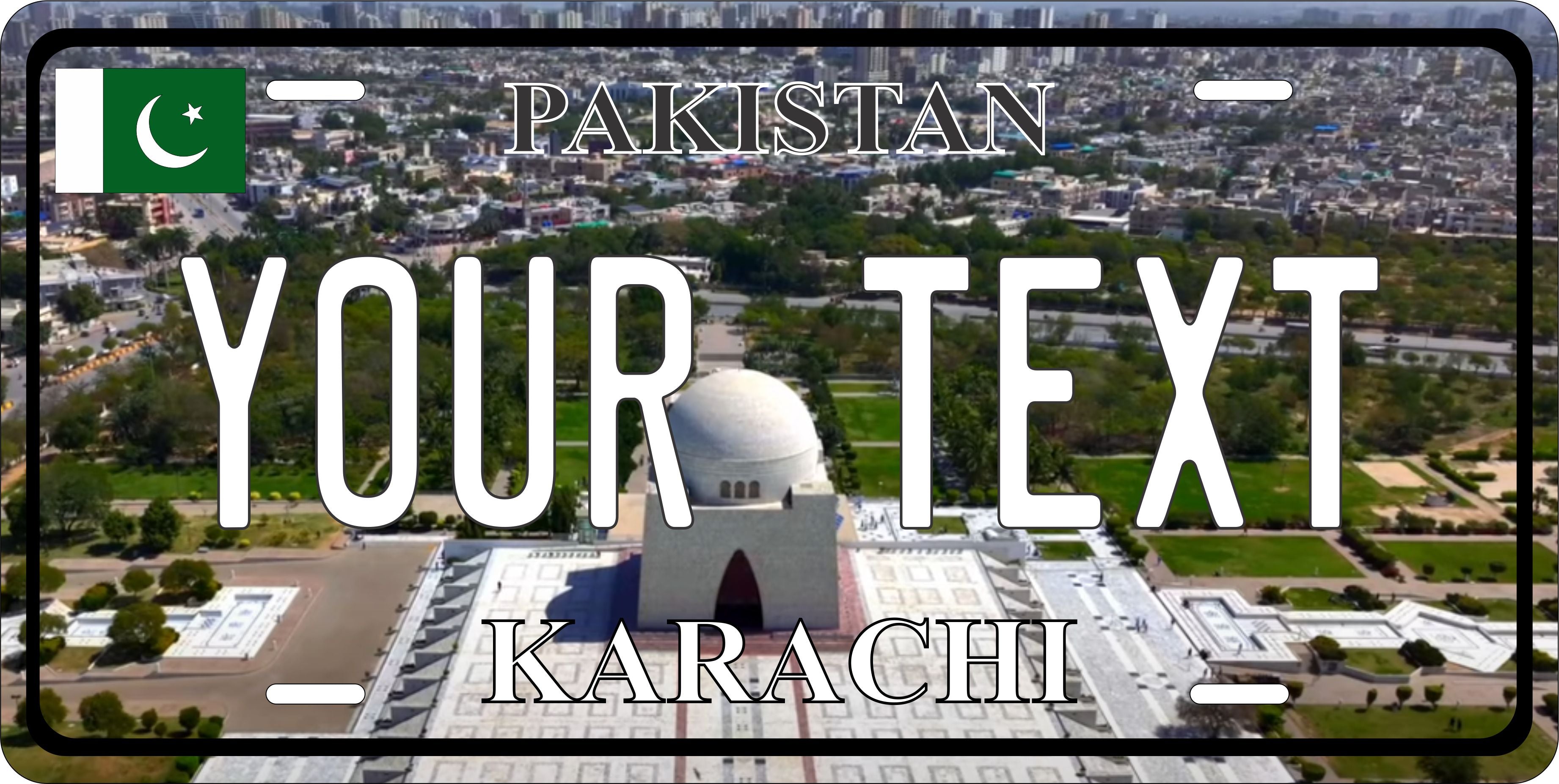 Karachi Pakistan City Asia License Plate personalized Novelty Fun Car Bike Motorcycle