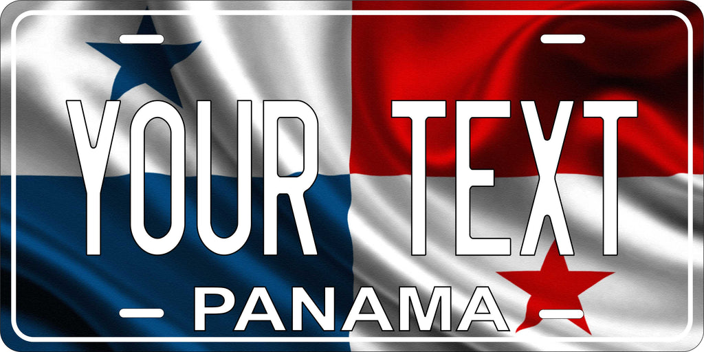 Panama Flag Wave CSA License Plate Custom Novelty Car Bike Motorcycle