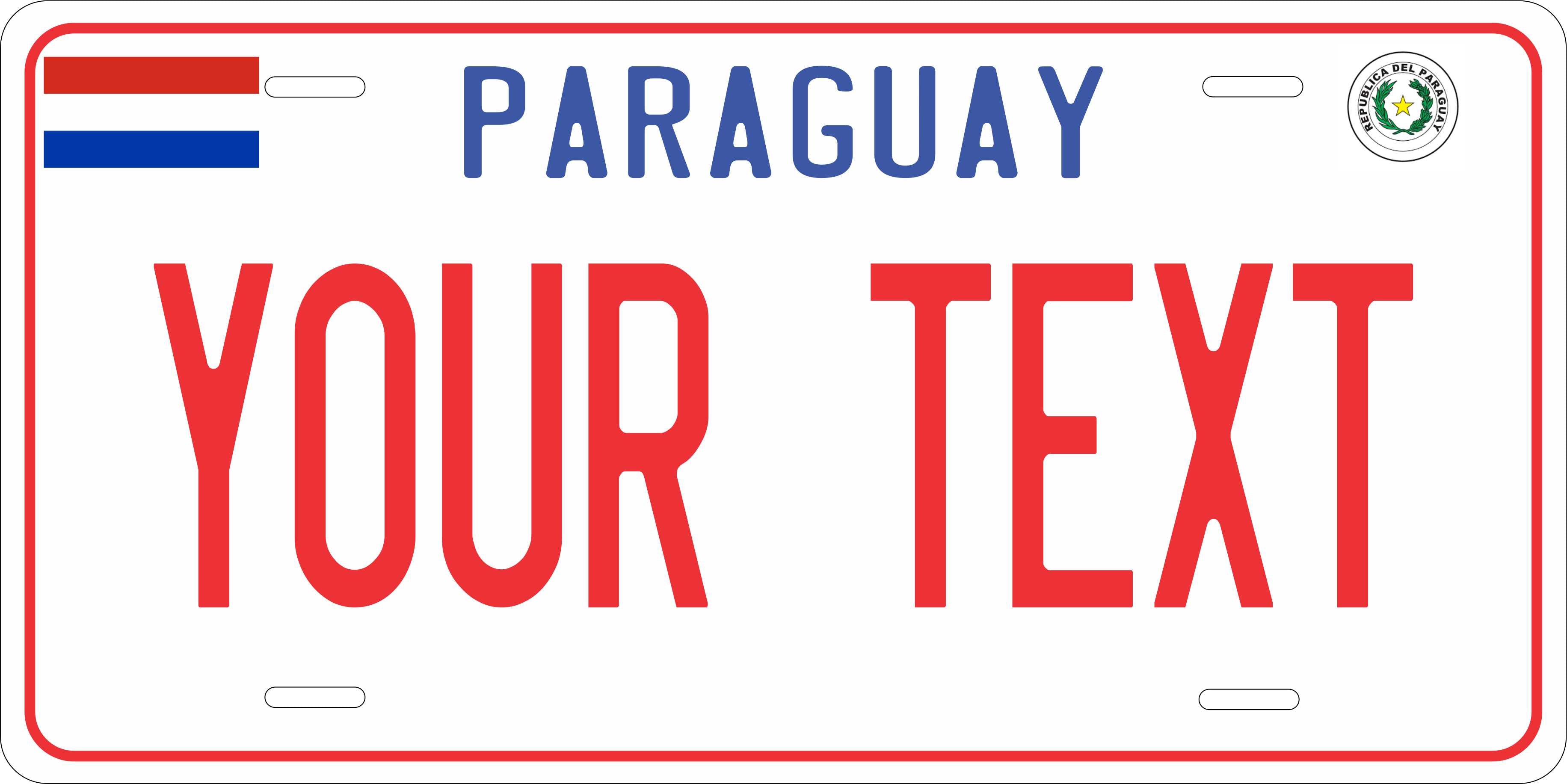 Paraguay 2002 CSA License Plate Custom Novelty Car Bike Motorcycle